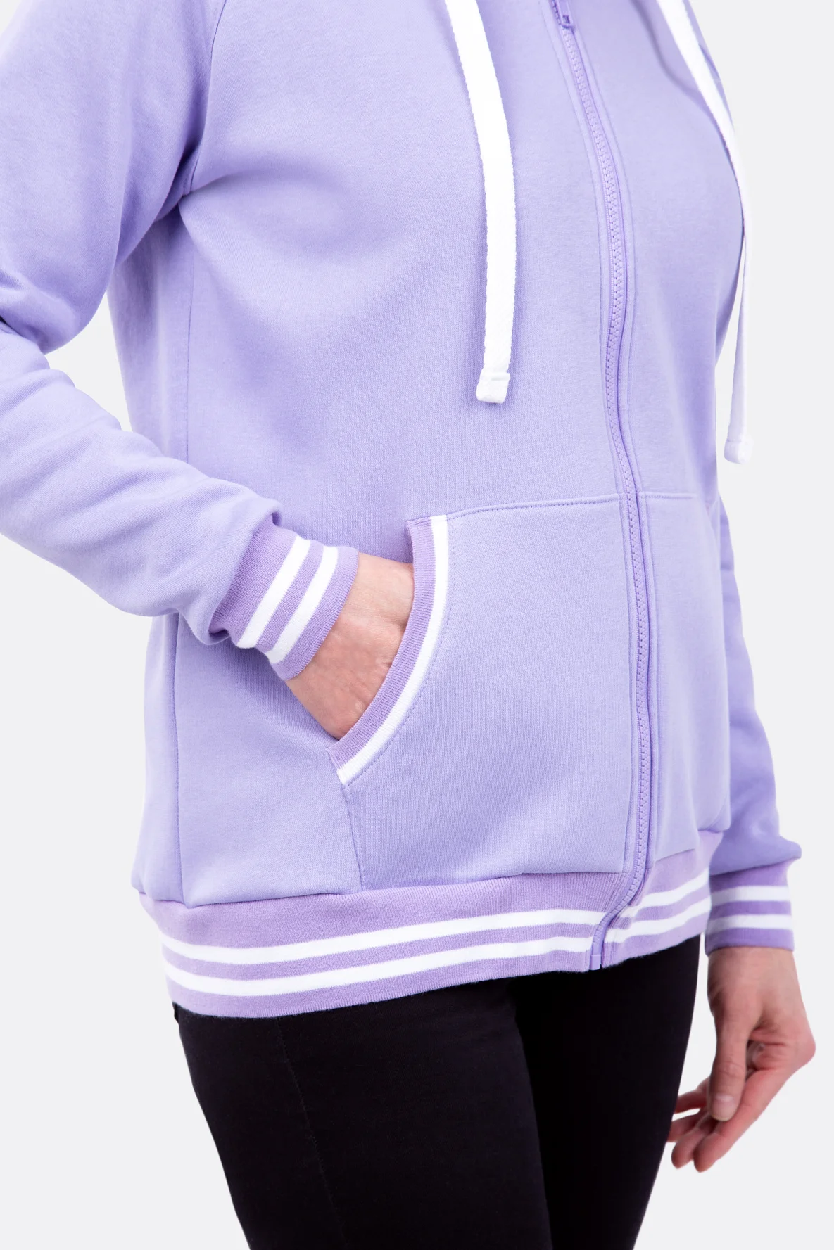 Nähanleitung Sweatjacke Kängurutaschen Bündchen DIY