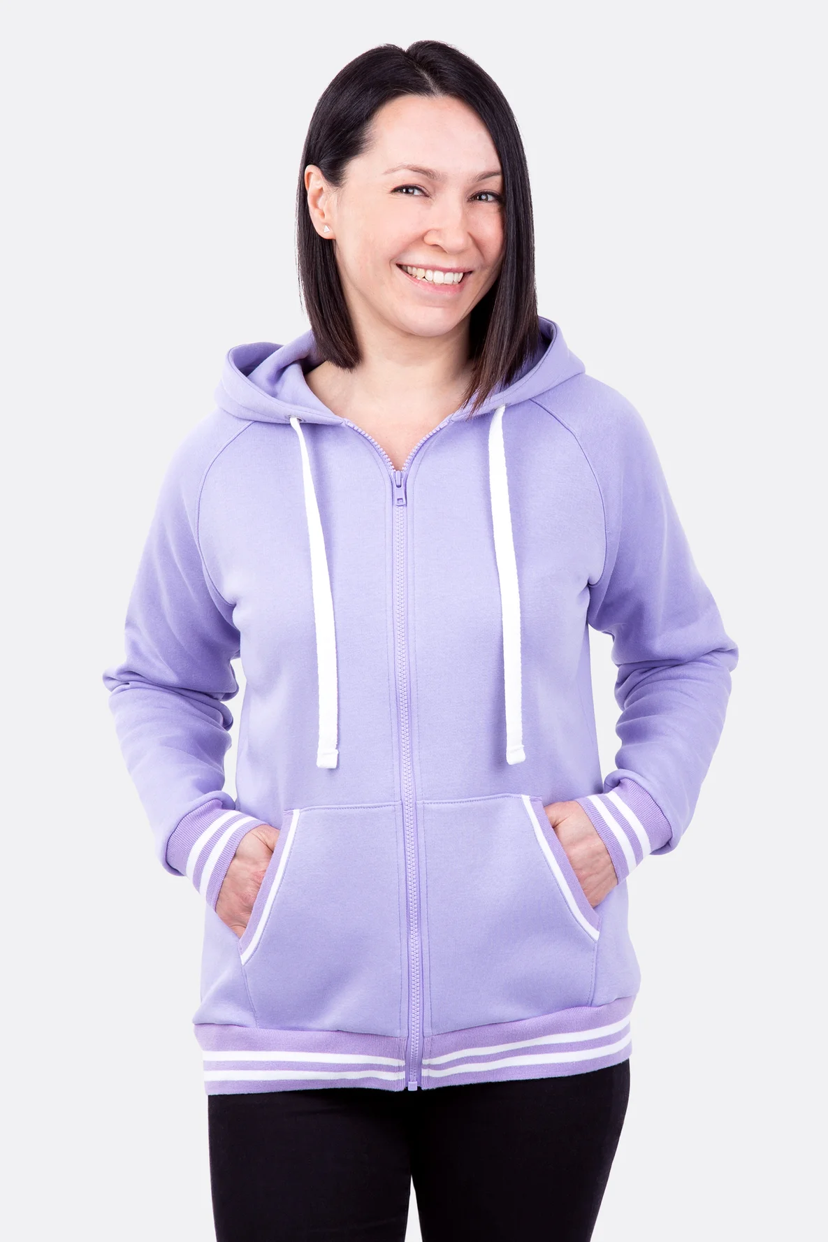 Schnittmuster Damen Kapuzenjacke Raglanärmel nähen