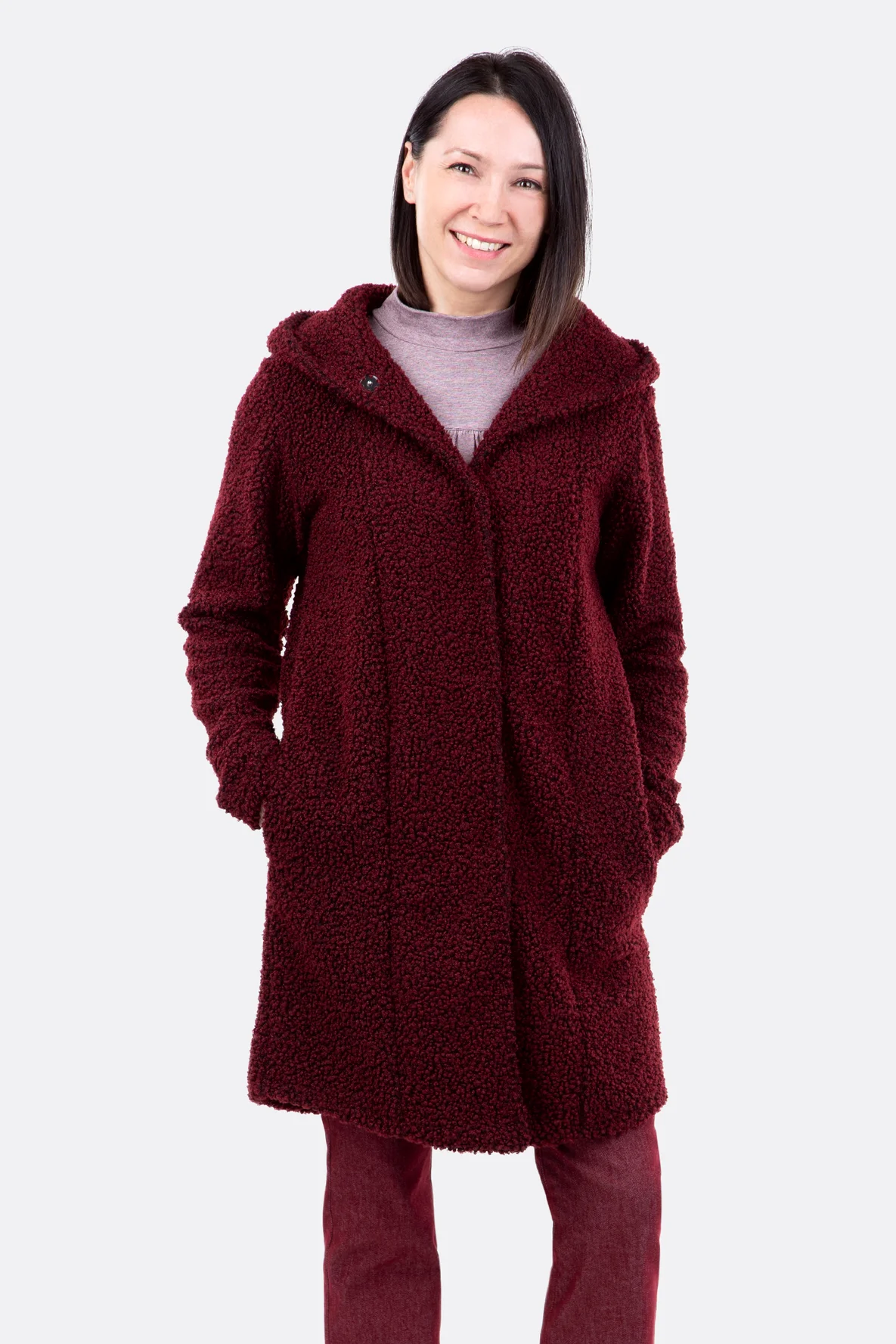 Schnittmuster Damenmantel Krimmer Stoff selber nähen