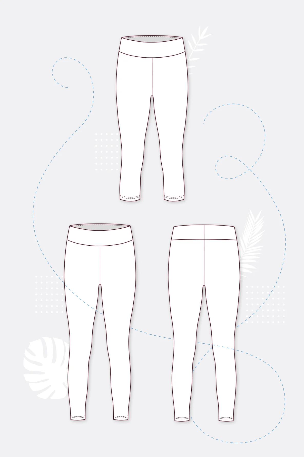 Schnittmuster Highwaist Leggings zum Selbernähen