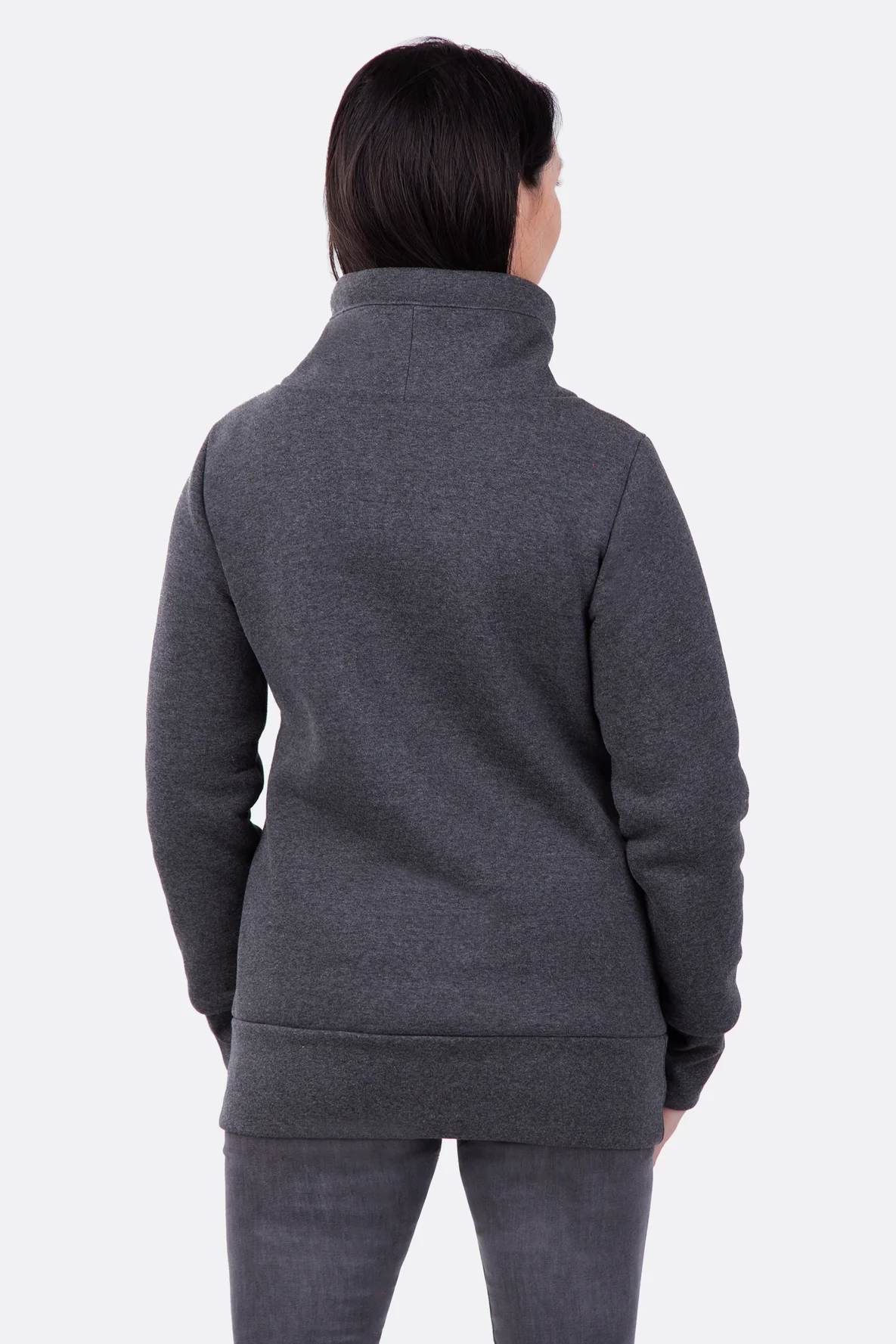 Schnittmuster für Sweatshirt mit Stehkragen Rückenteil