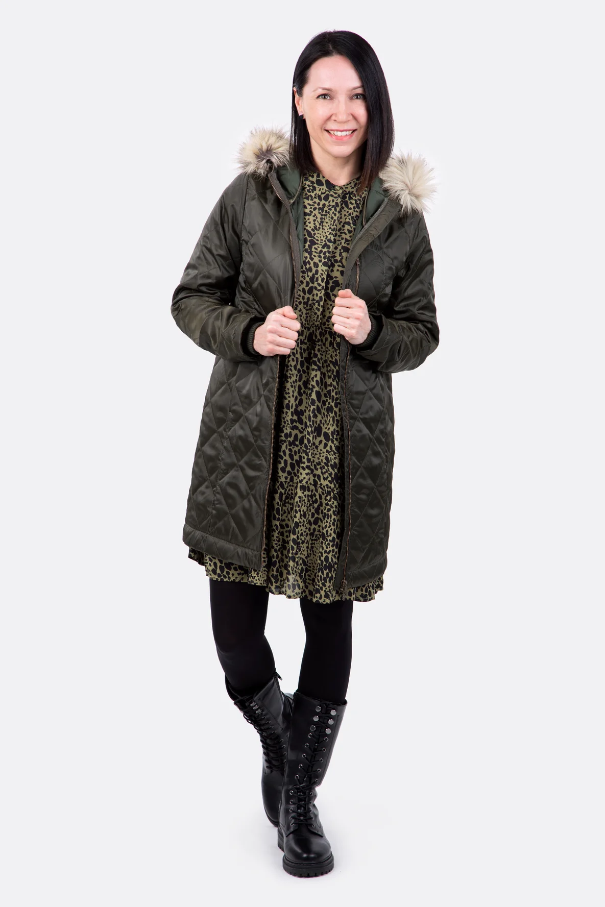 Schnittmuster Parka im Armystil aus Steppstoff Fellkragen Kapuze selbernähen