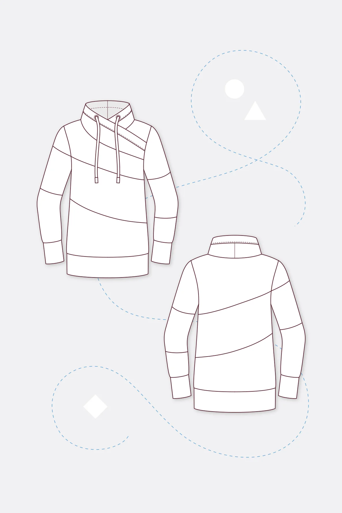 Schnittmuster Colourblock Sweatshirt Faye selbernähen