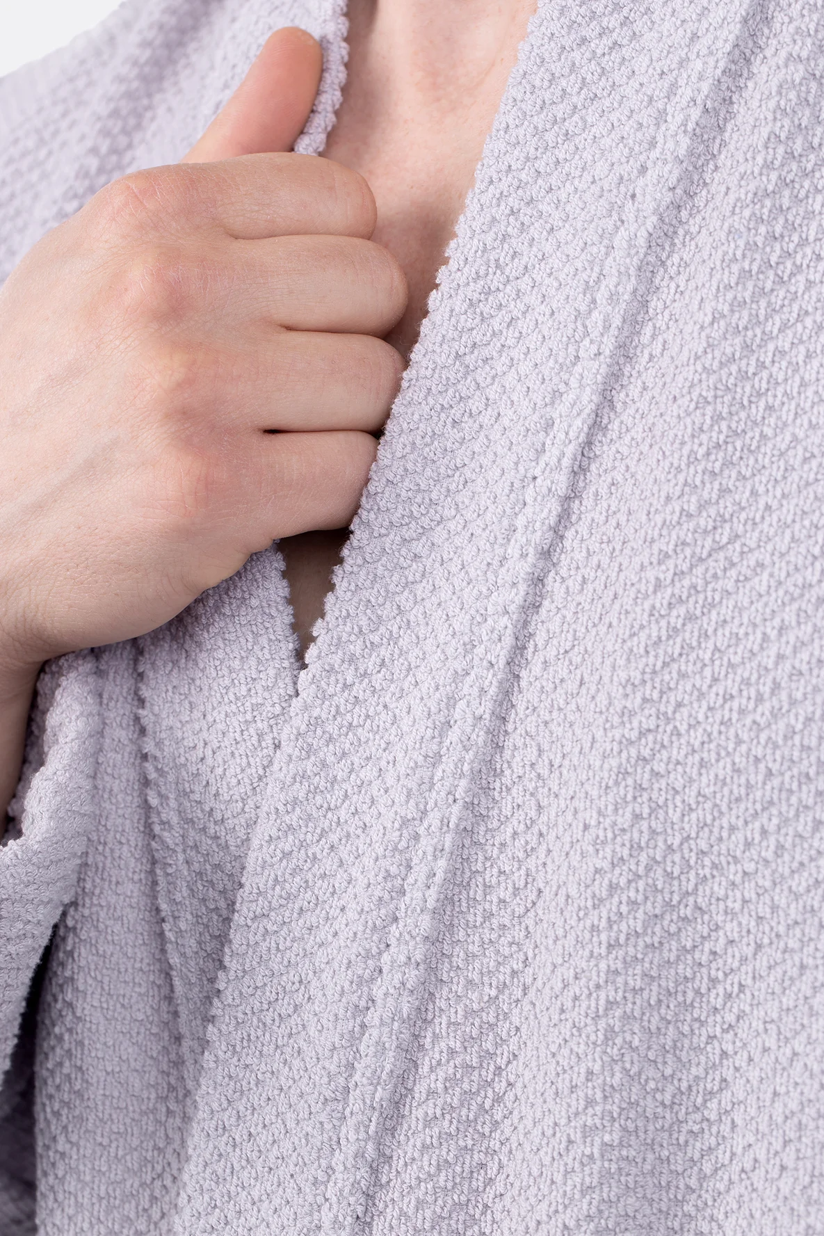 Nähanleitung Bademantel aus Frottee mit Blende nähen