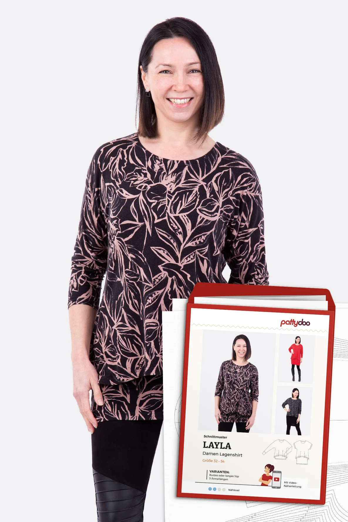 Papierschnittmuster Layla Lagenshirt selber naehen
