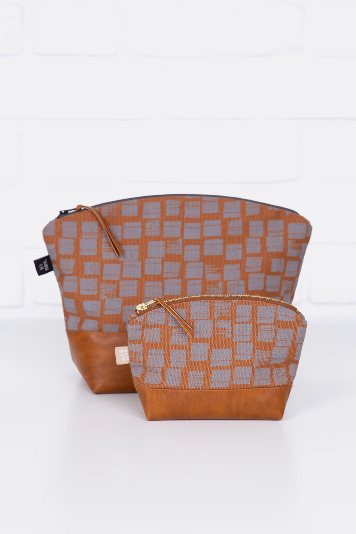 Schnittmuster Kosmetiktasche aus Kunstleder + Baumwollcanvas selber nähen