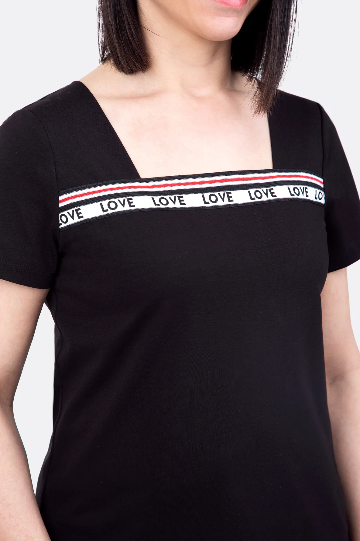 Schnittmuster Damenshirt Jersey Webband love Nähanleitung 