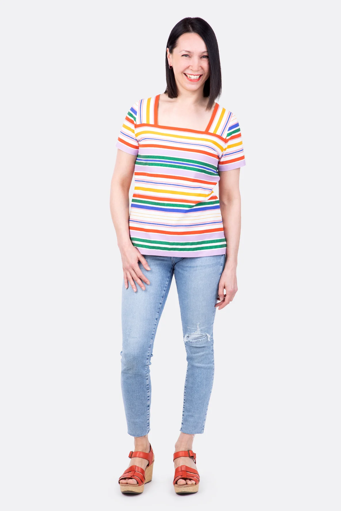 Schnittmuster Sommer Outfit Streifenshirt selber nähen