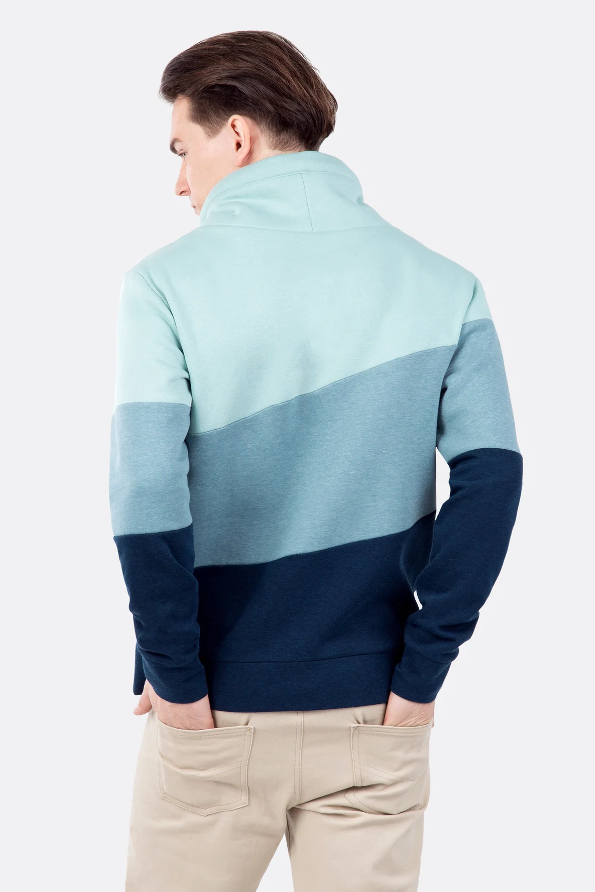 schnittmuster Sweatshirt Herren Patchwork selber nähen