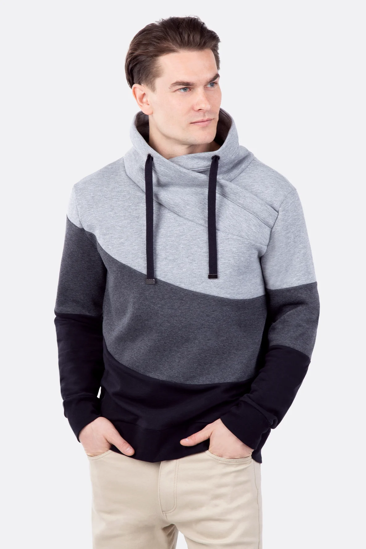 Sweatshirt Colourblock selbernähen Herren Schnittmuster