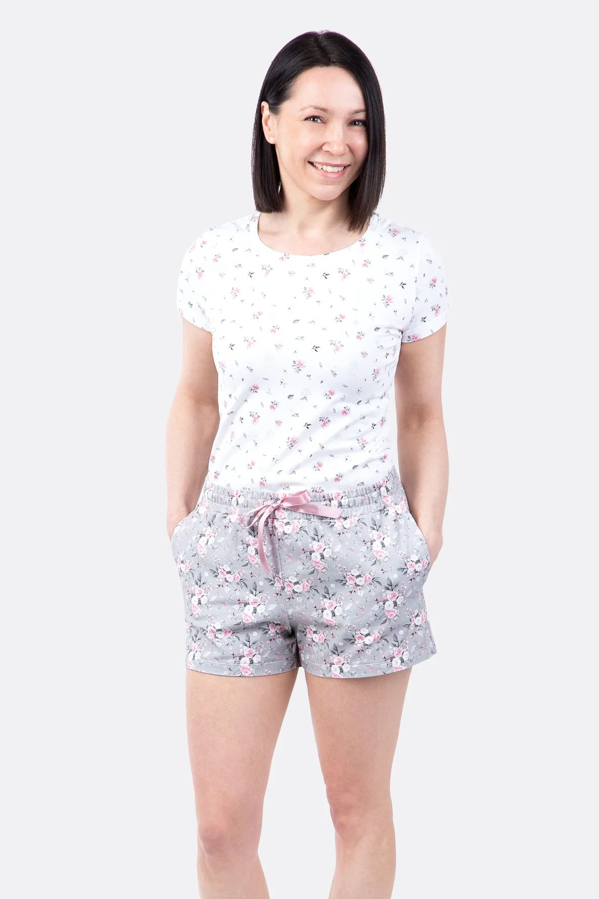 Schnittmuster Damenshorts Shirt Pyjama selber nähen