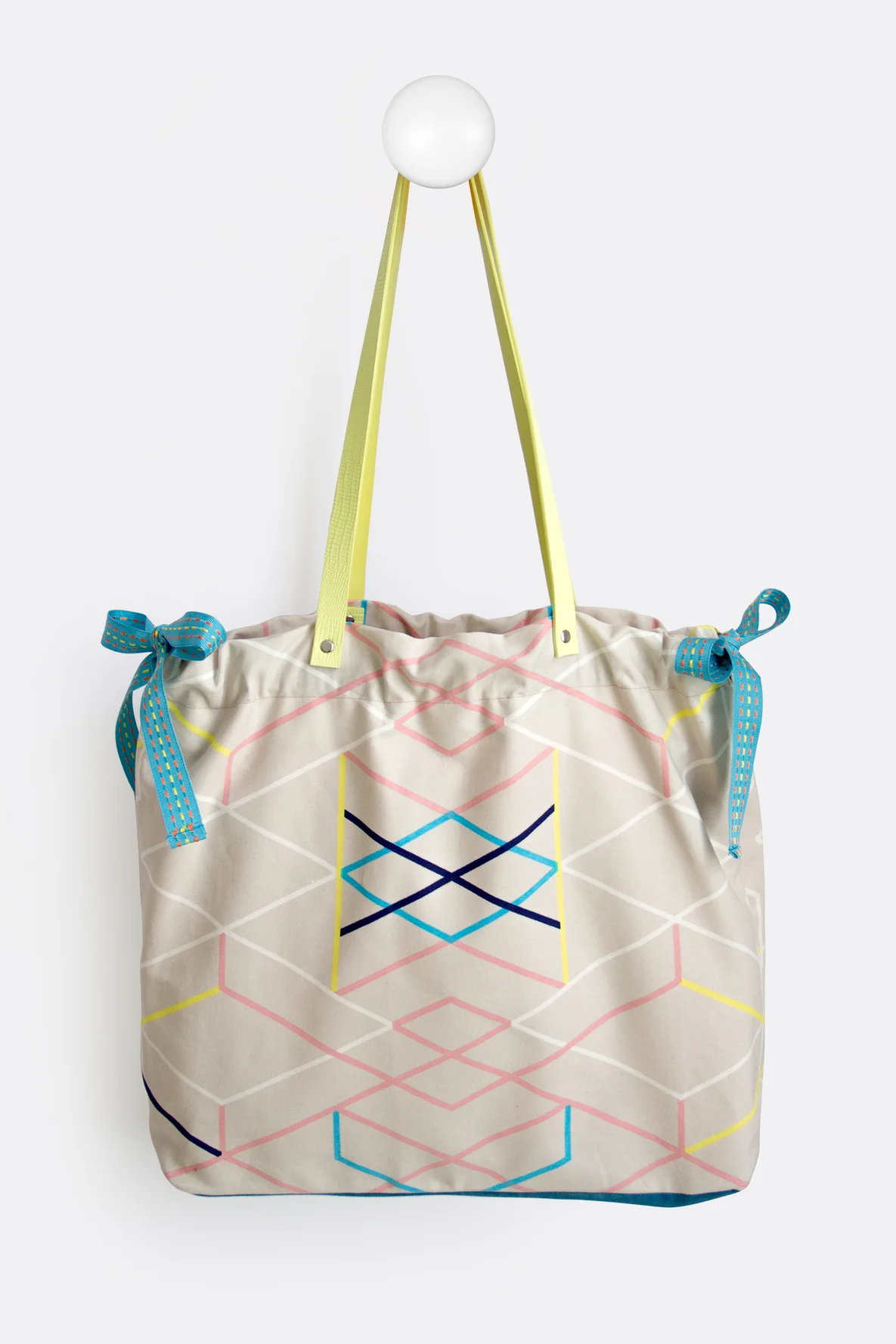 Schnittmuster Strandtasche grafisches Muster selber nähen