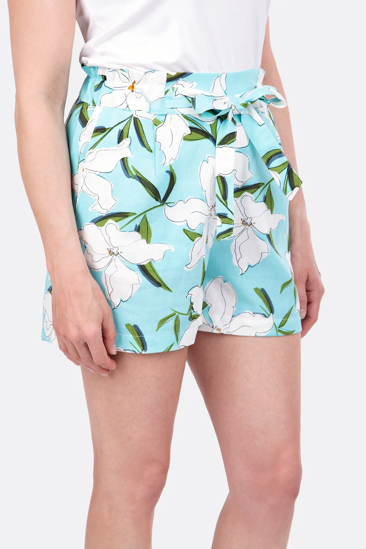 Schnittmuster Paperbagshorts für Sommer mit Schleife selber nähen
