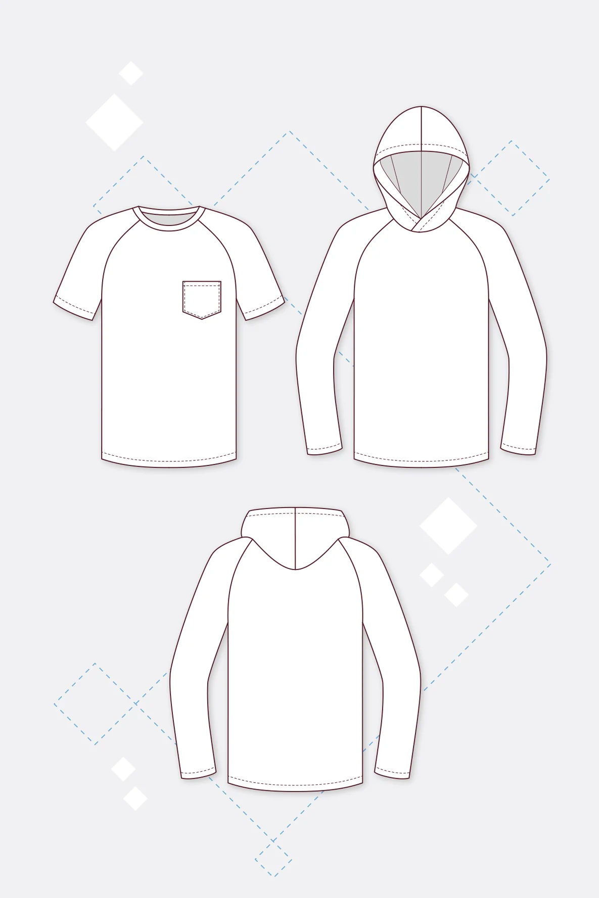 Schnittmuster Tom Männer Raglanshirt selber nähen