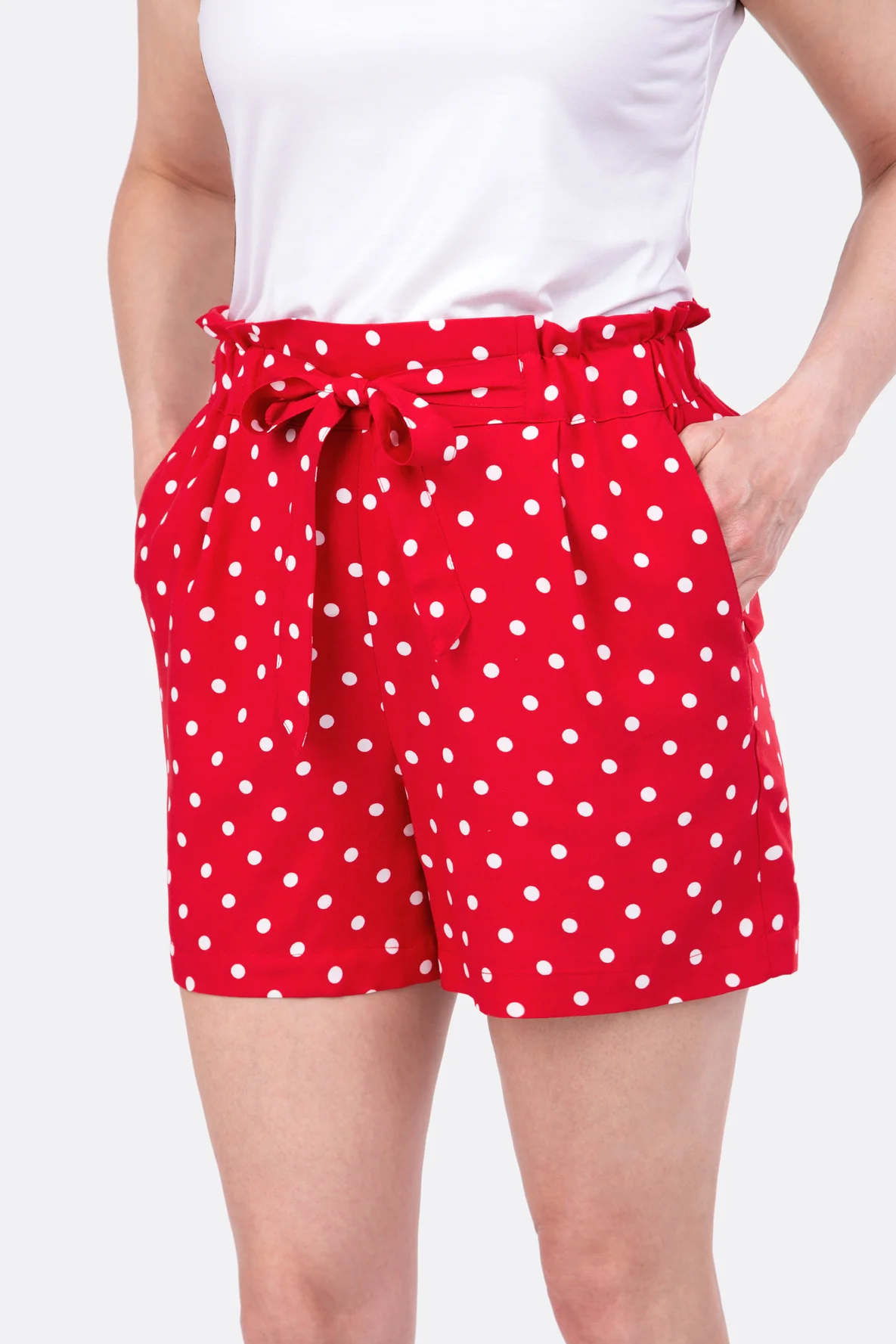 Sommershorts mit Bindeband und Taschen aus Viskose selber nähen