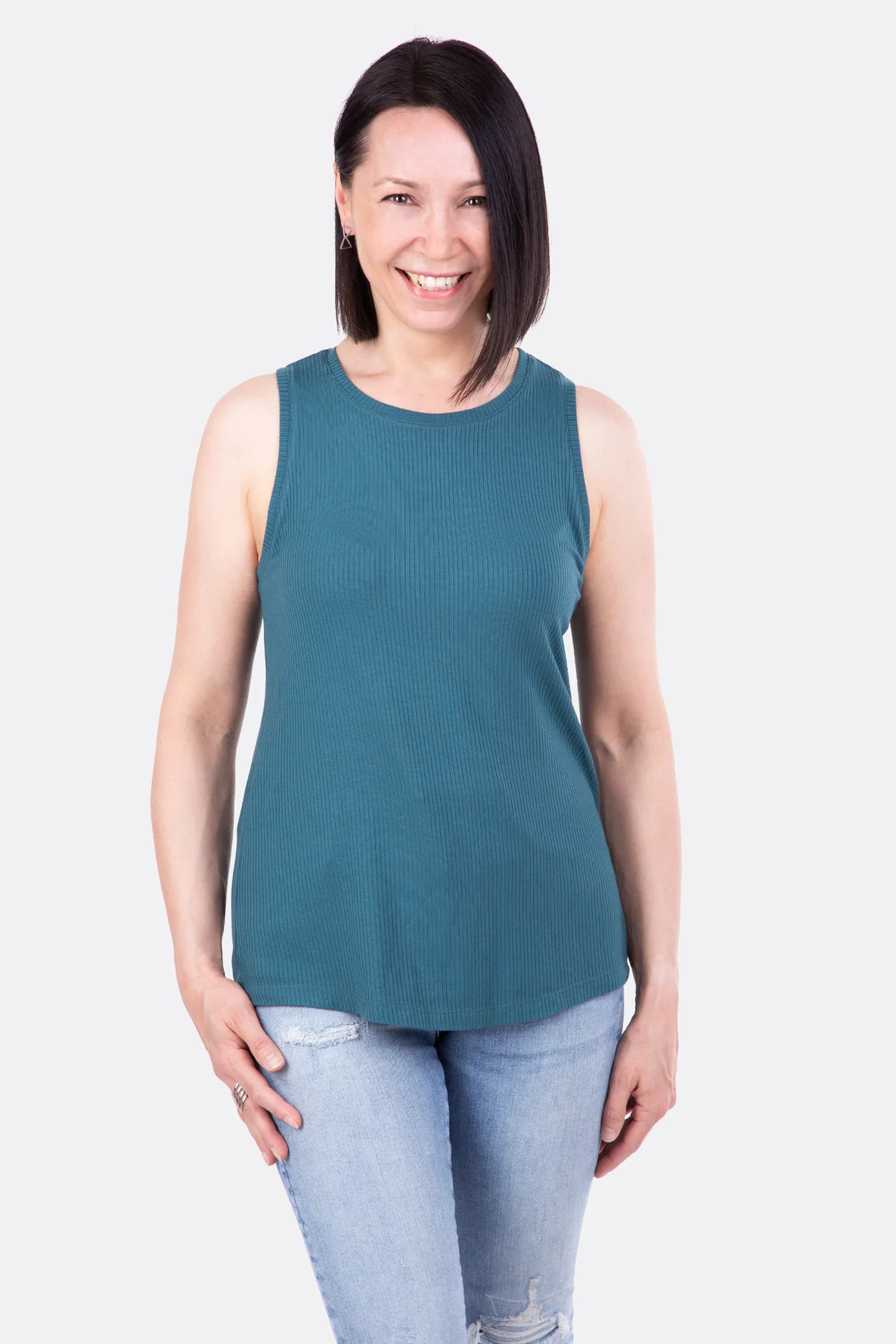 Sommertop elegant aus Viskosejersey selbernähen mit Schnittmuster
