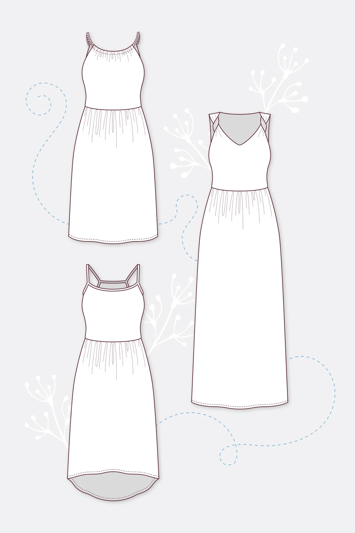 Schnittmuster Coco Damen Trägerkleid Sommerkleid selber nähen