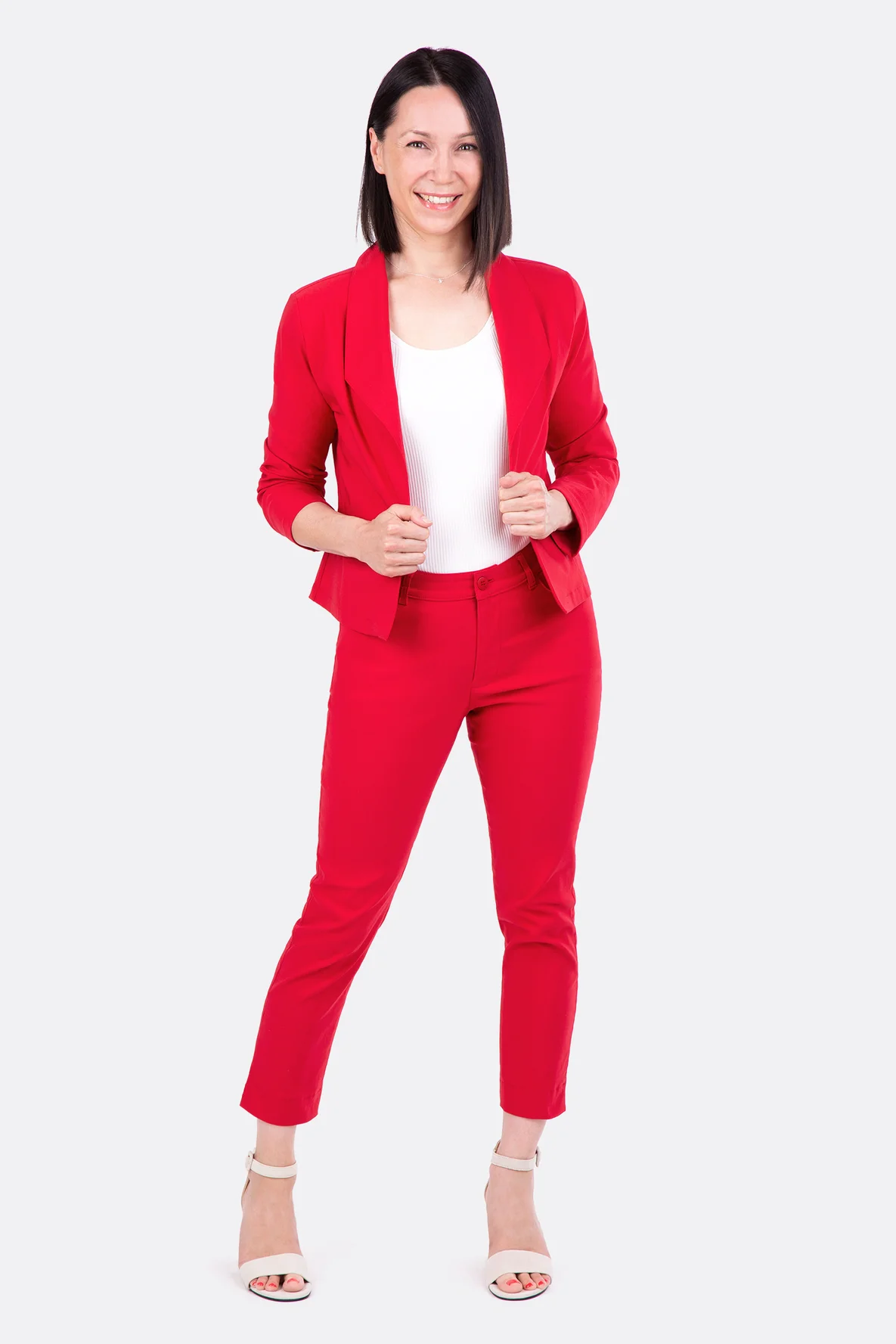 Schnittmuster Damen Hosenanzug Blazer Jeans Business Outfit selber nähen