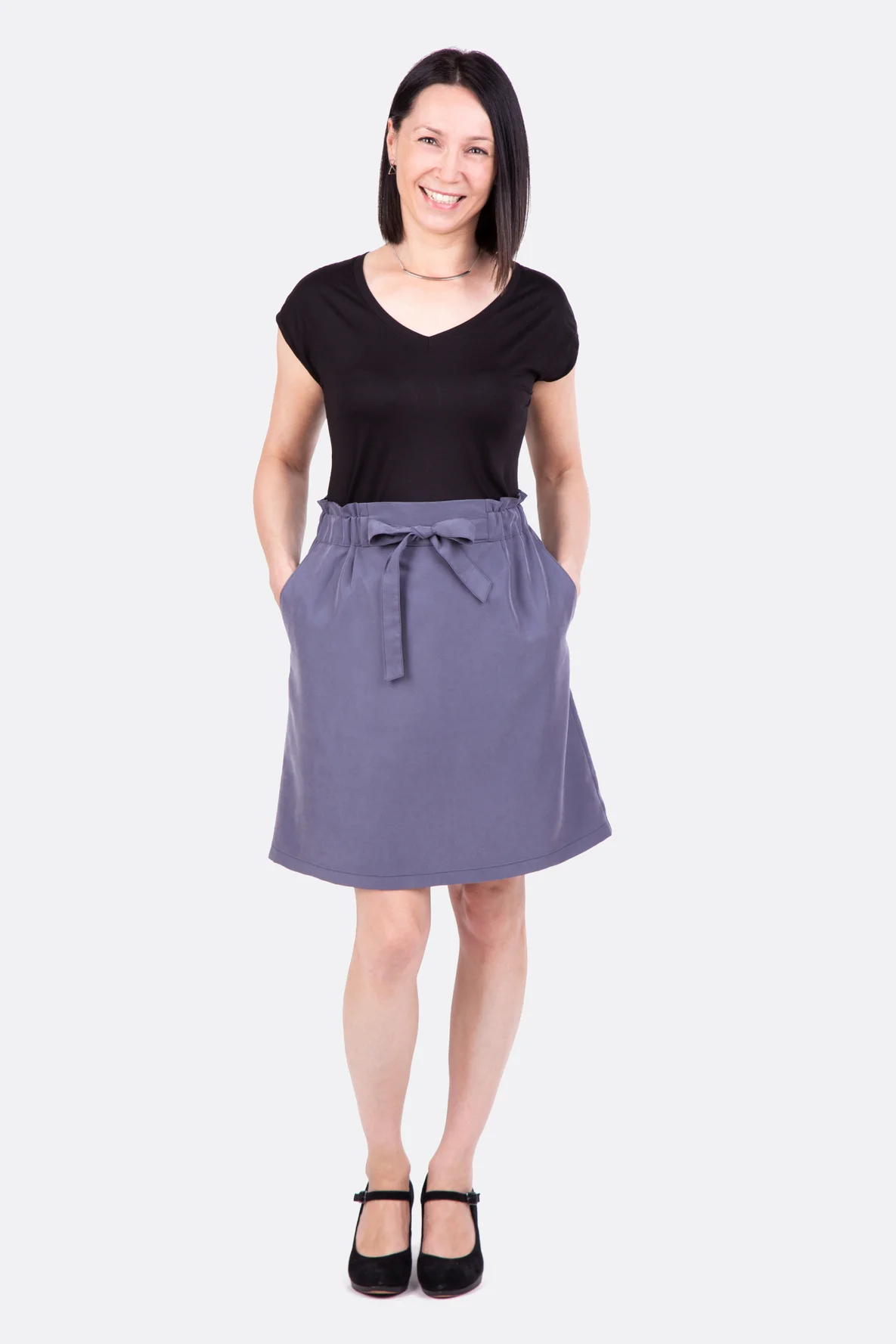 Schnittmuster Damenrock elegant Taschen Viskose sandwashed DIY