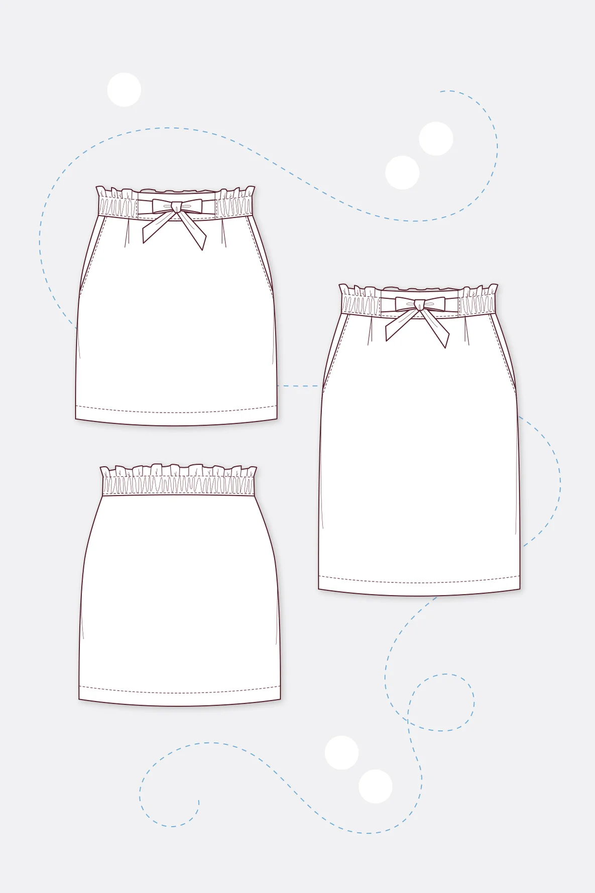 Schnittmuster Debbie Paperbag-Rock selber nähen mit Nähvideo