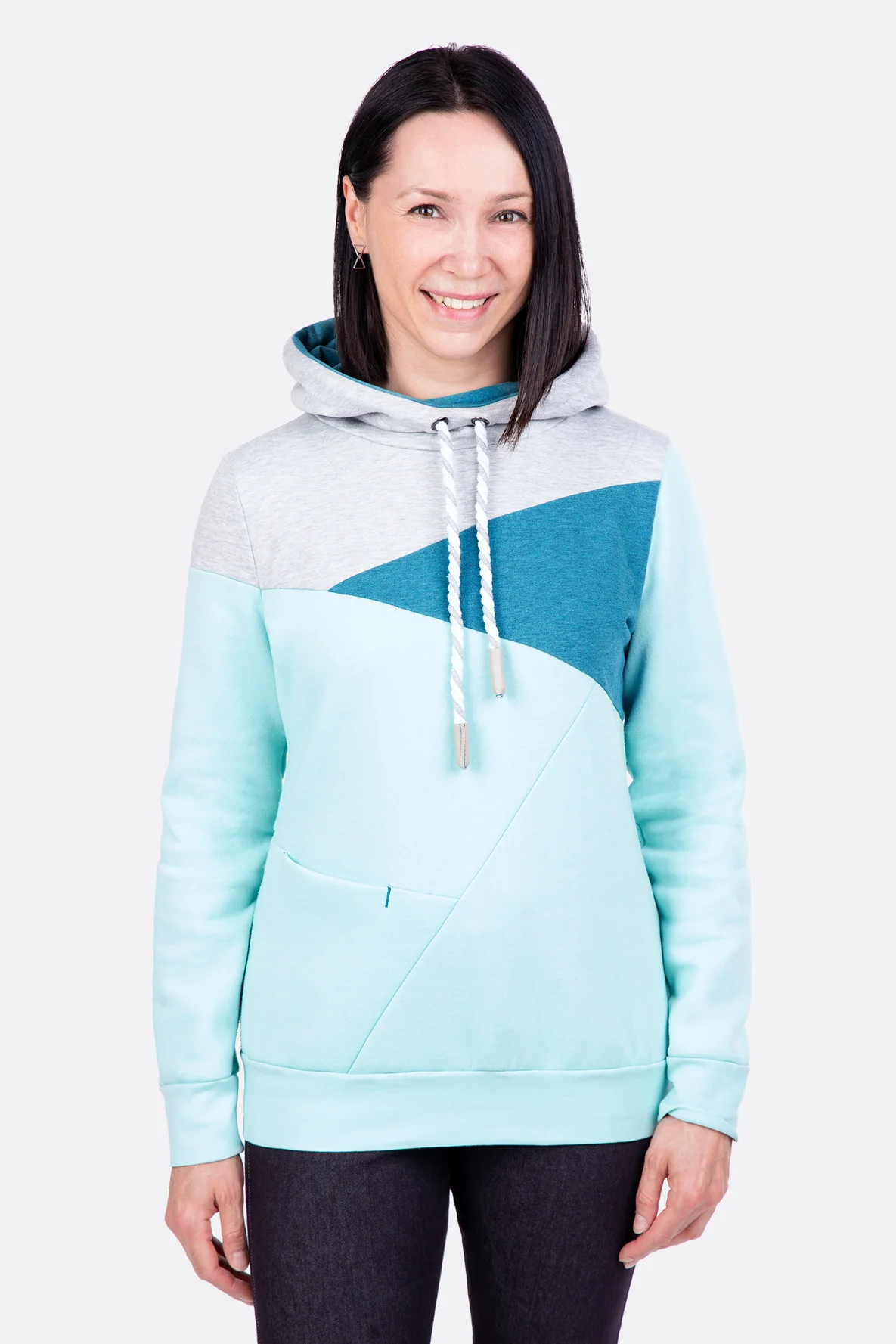 Schnittmuster Nelly Freestyle Hoodie Farbkontrast DIY