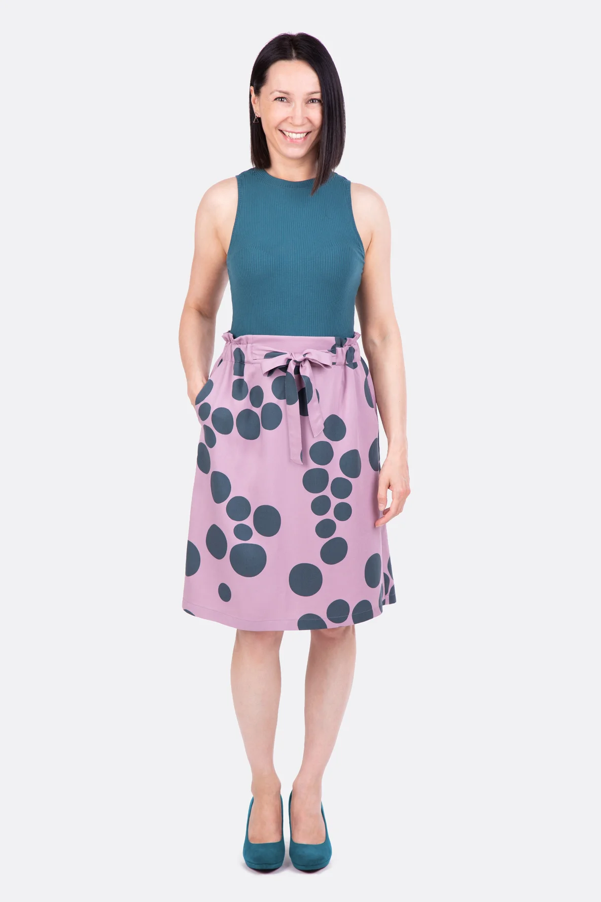 Schnittmuster Sommerrock Gummibund einfache Anleitung zum nähen