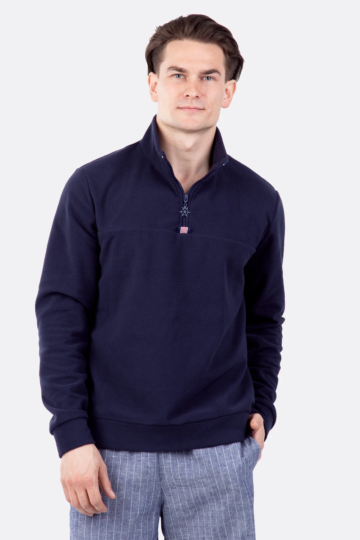 Schnittmuster Fleecepullover maritim für Herren DIY nähen