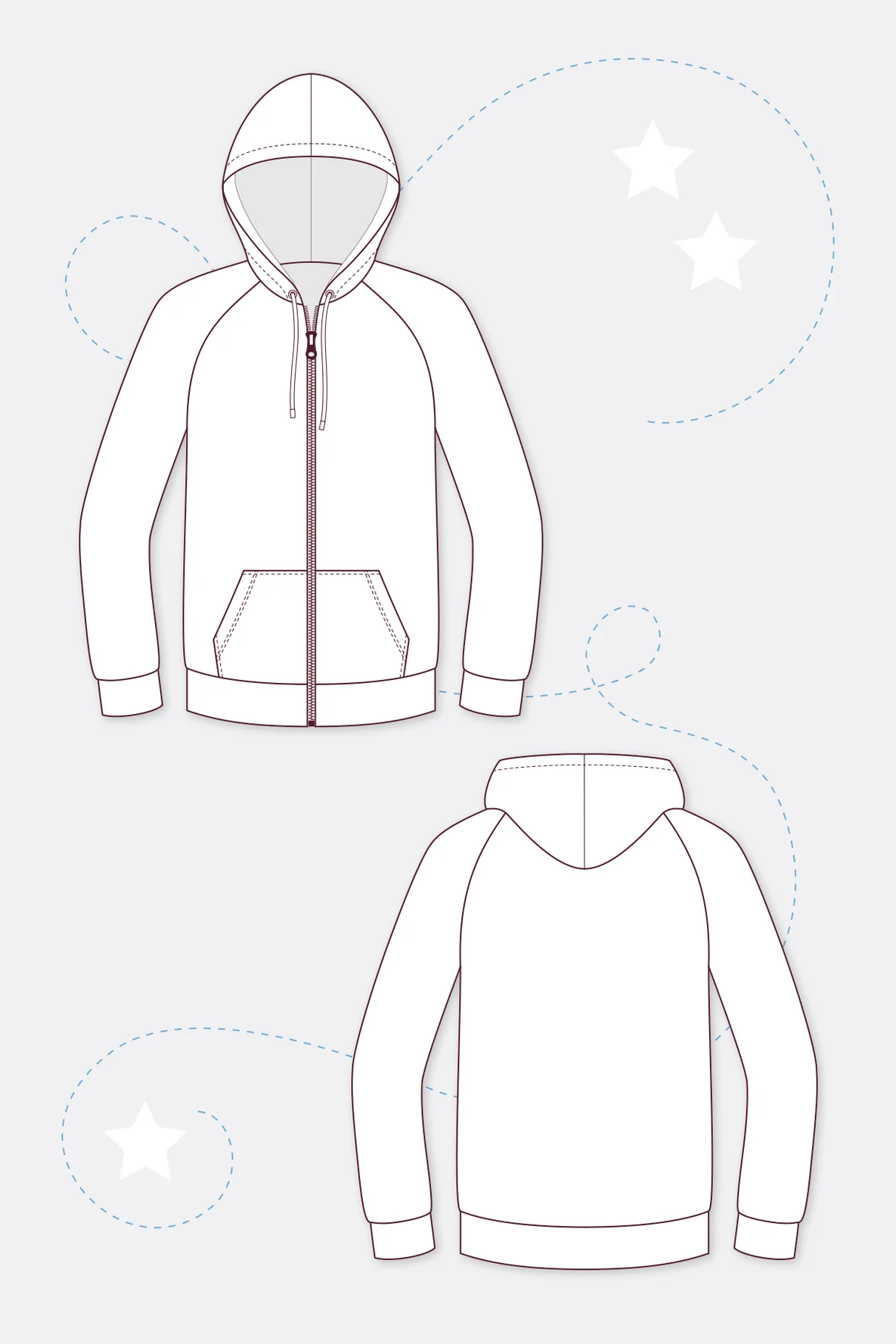 Schnittmuster Jordan Herren Kapuzenjacke selber nähen