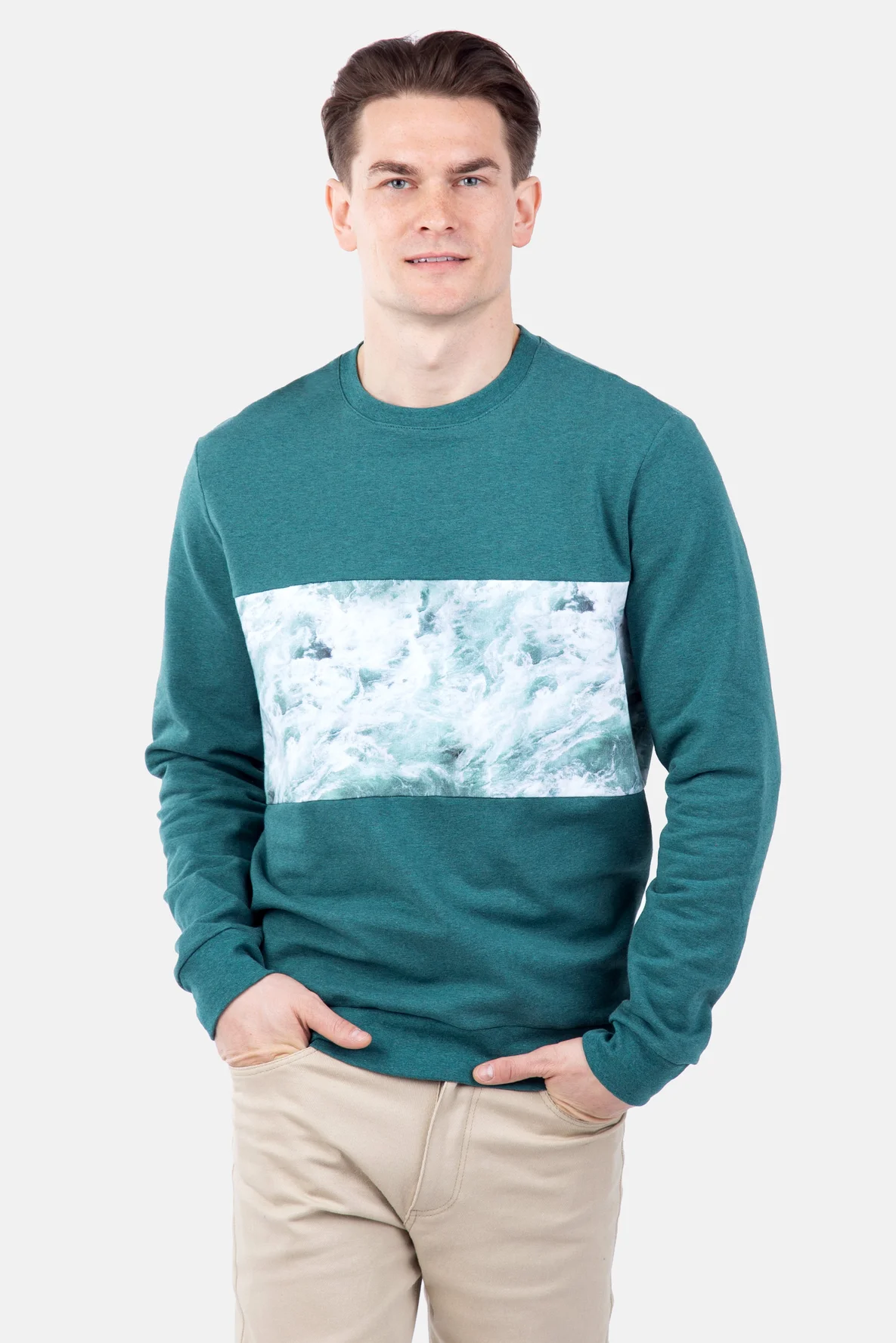 Schnittmuster Sweatshirt mit Einsatz - Herrenpullover selber nähen