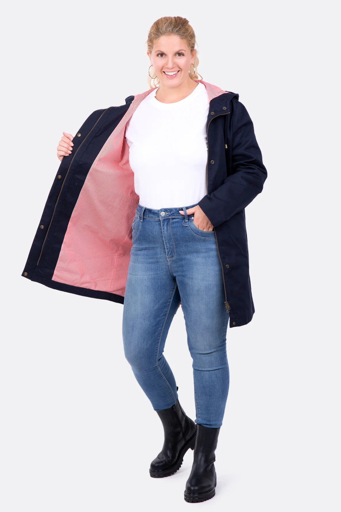 Schnittmuster Damen Parka gefuettert diy naehen Videoanleitung