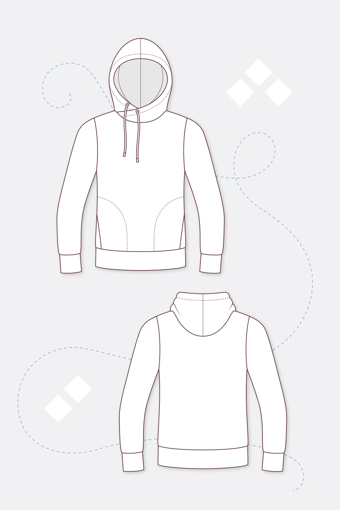 Schnittmuster Tony Männer Kapuzenpullover selber nähen