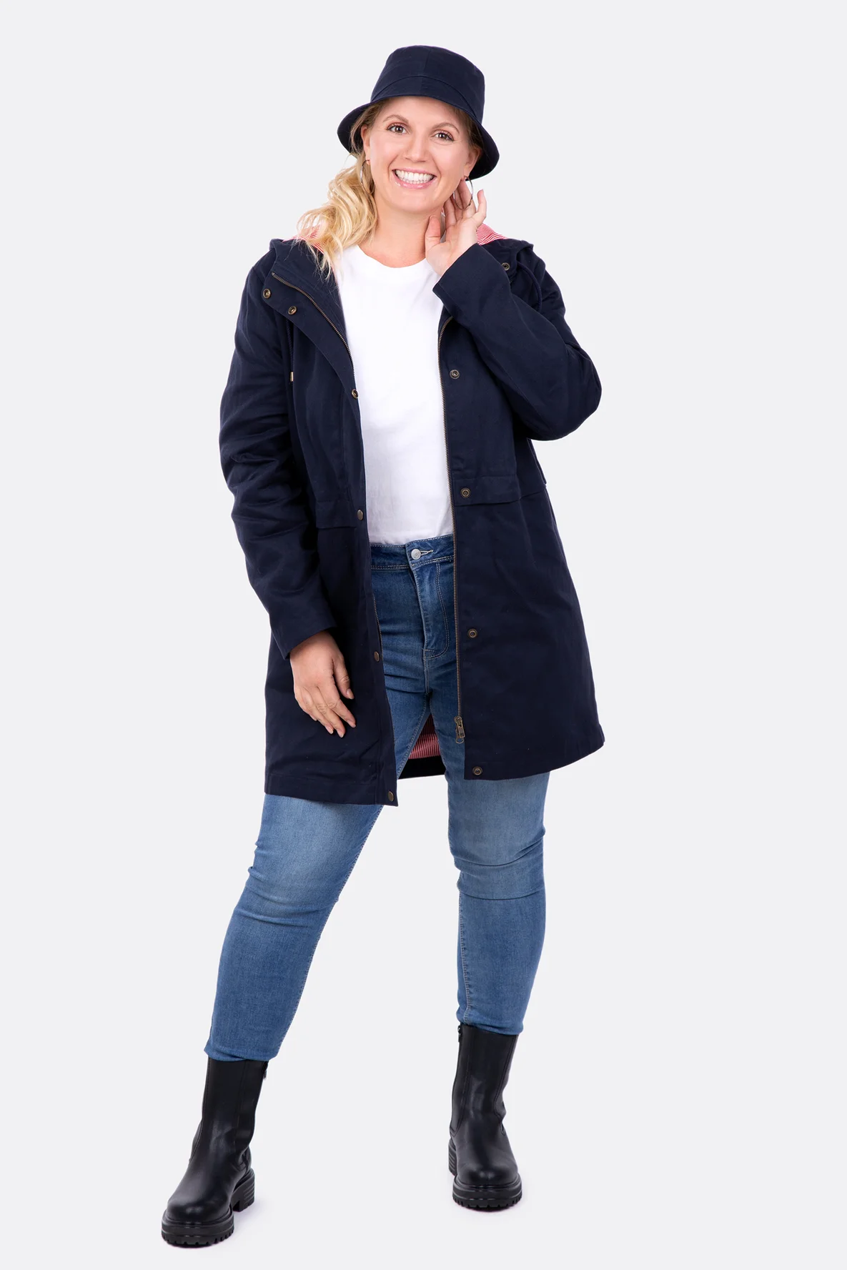 Schnittmuster Damenmantel Parka Bucket Hat DIY