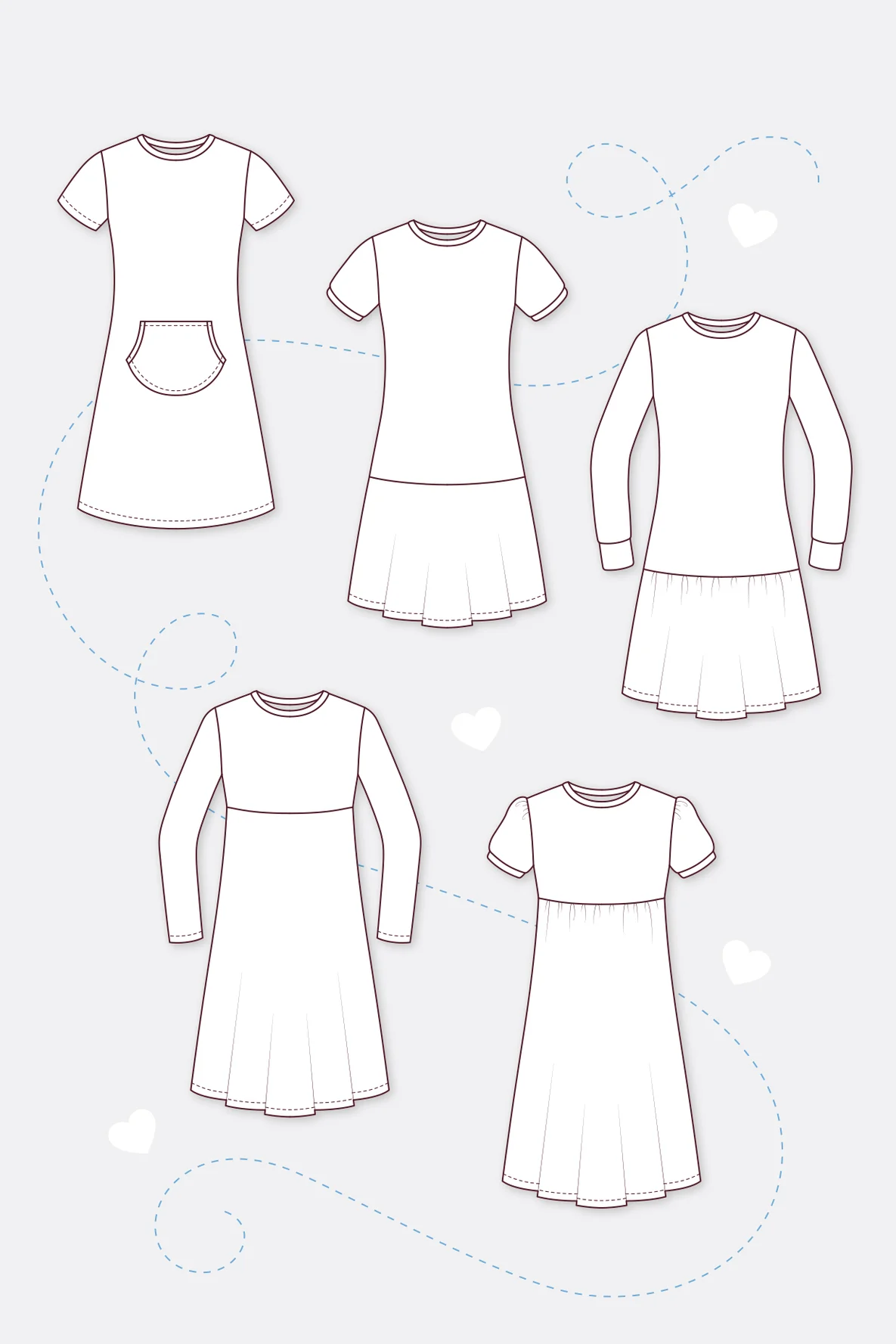 Schnittmuster Leonie Kinderkleid Jersey selber nähen