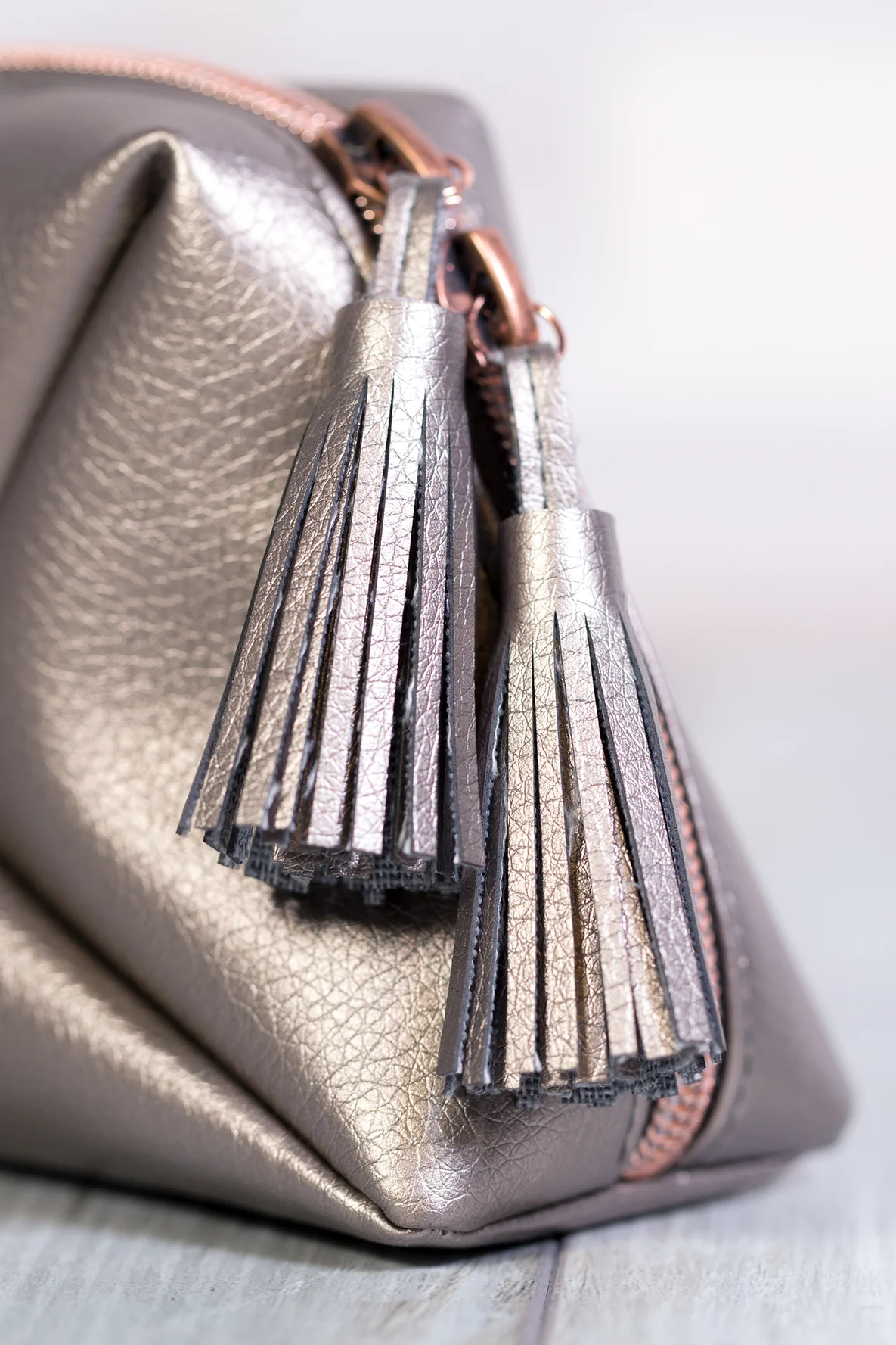 Kosmetiktasche Quasten Schnittmuster selber nähen