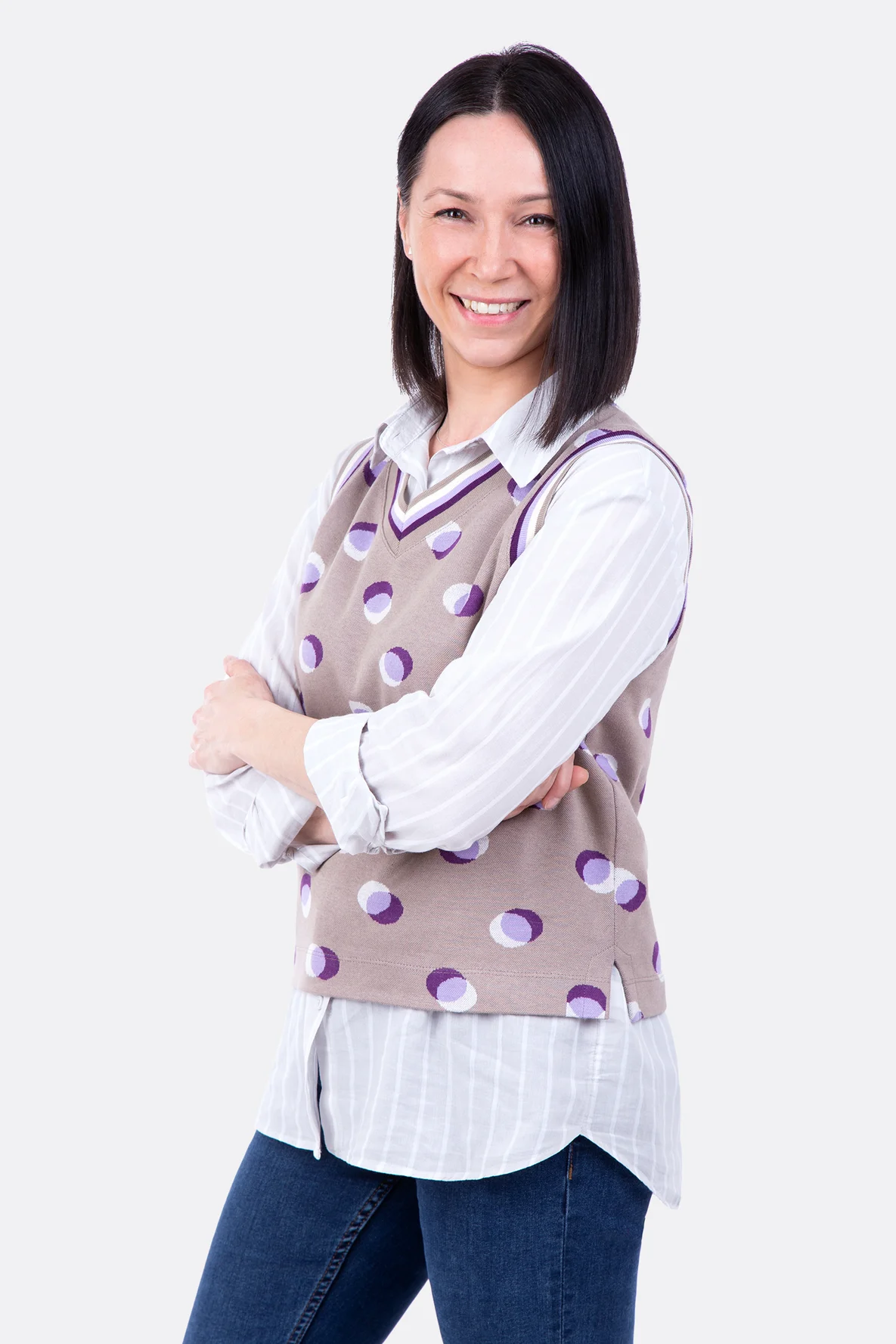 Schnittmuster Pullunder Cara Cuff Me Jacquard Jersey nähen