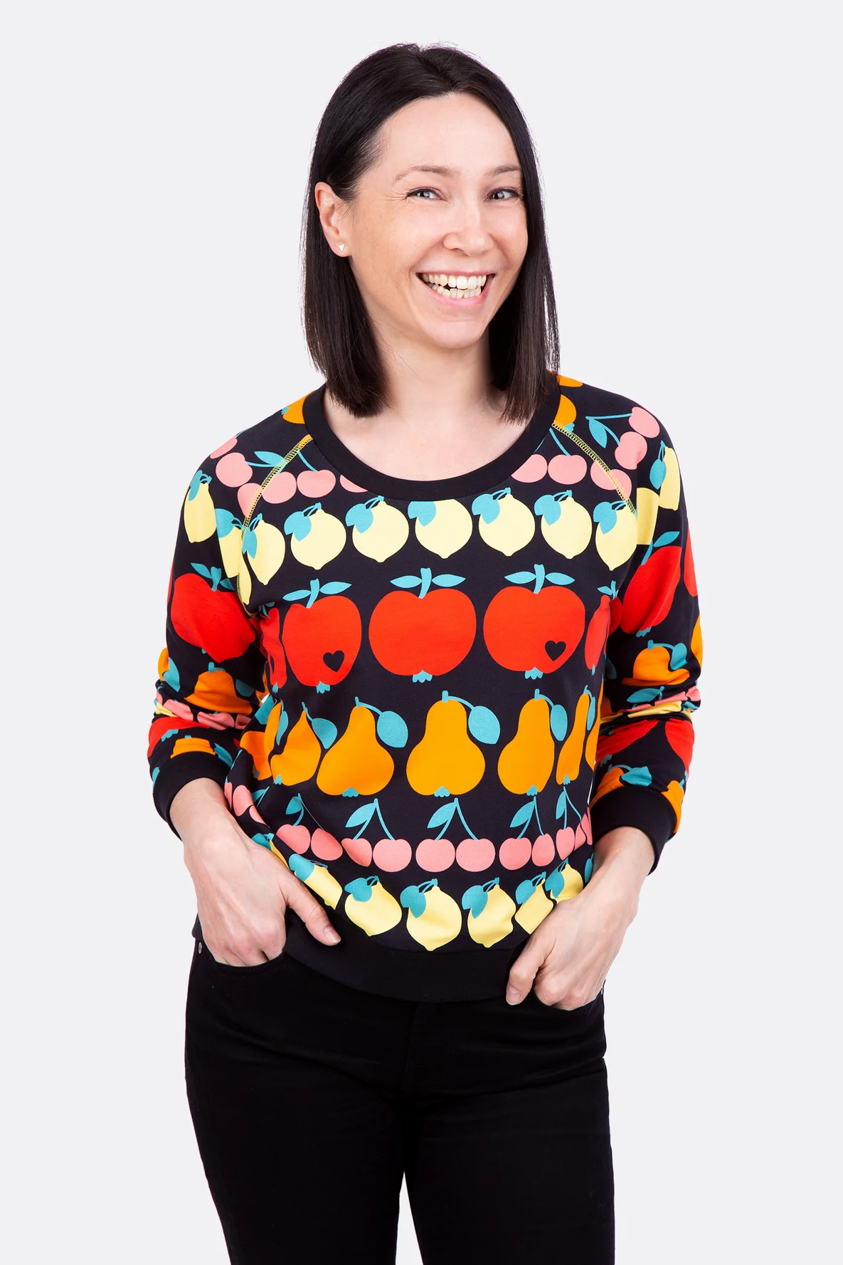 Schnittmuster Raglan Pullover Amy byGraziela Stoff nähen