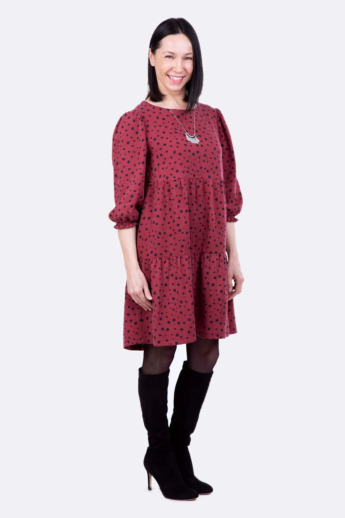 Schnittmuster Allie Kleid Bohostil Rüschenärmel