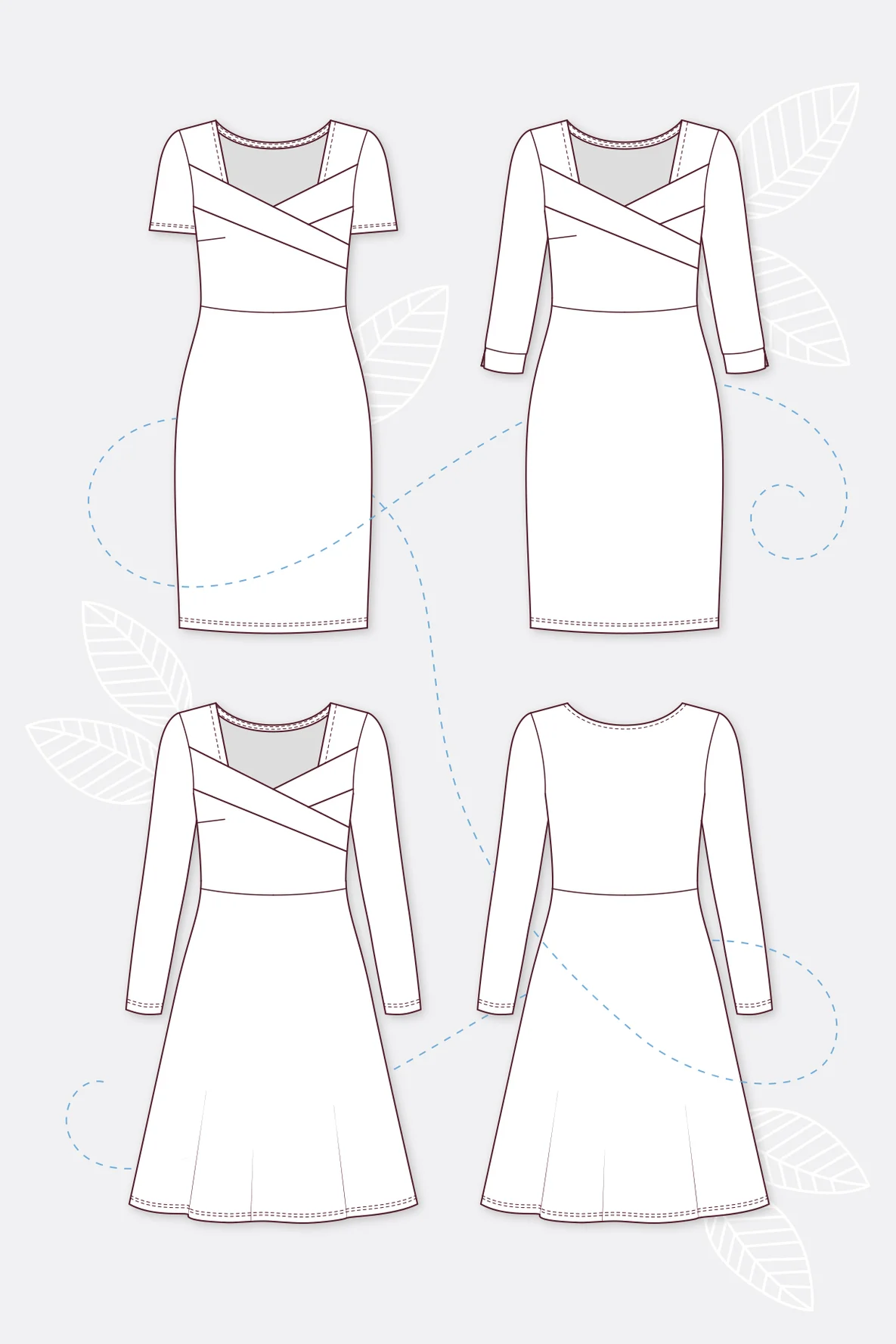 Schnittmuster Jerseykleid Romanit elegant selber nähen 