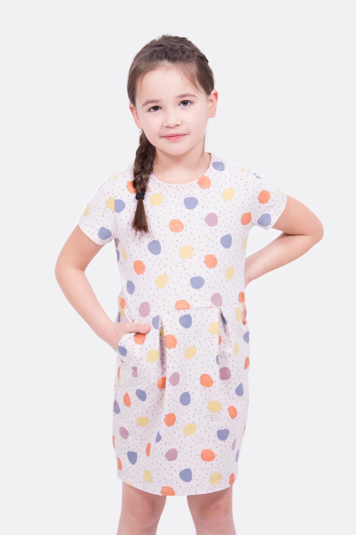 Schnittmuster Sweatkleid Kinder Tulpenkleid Eingriffstasche Nähanleitung