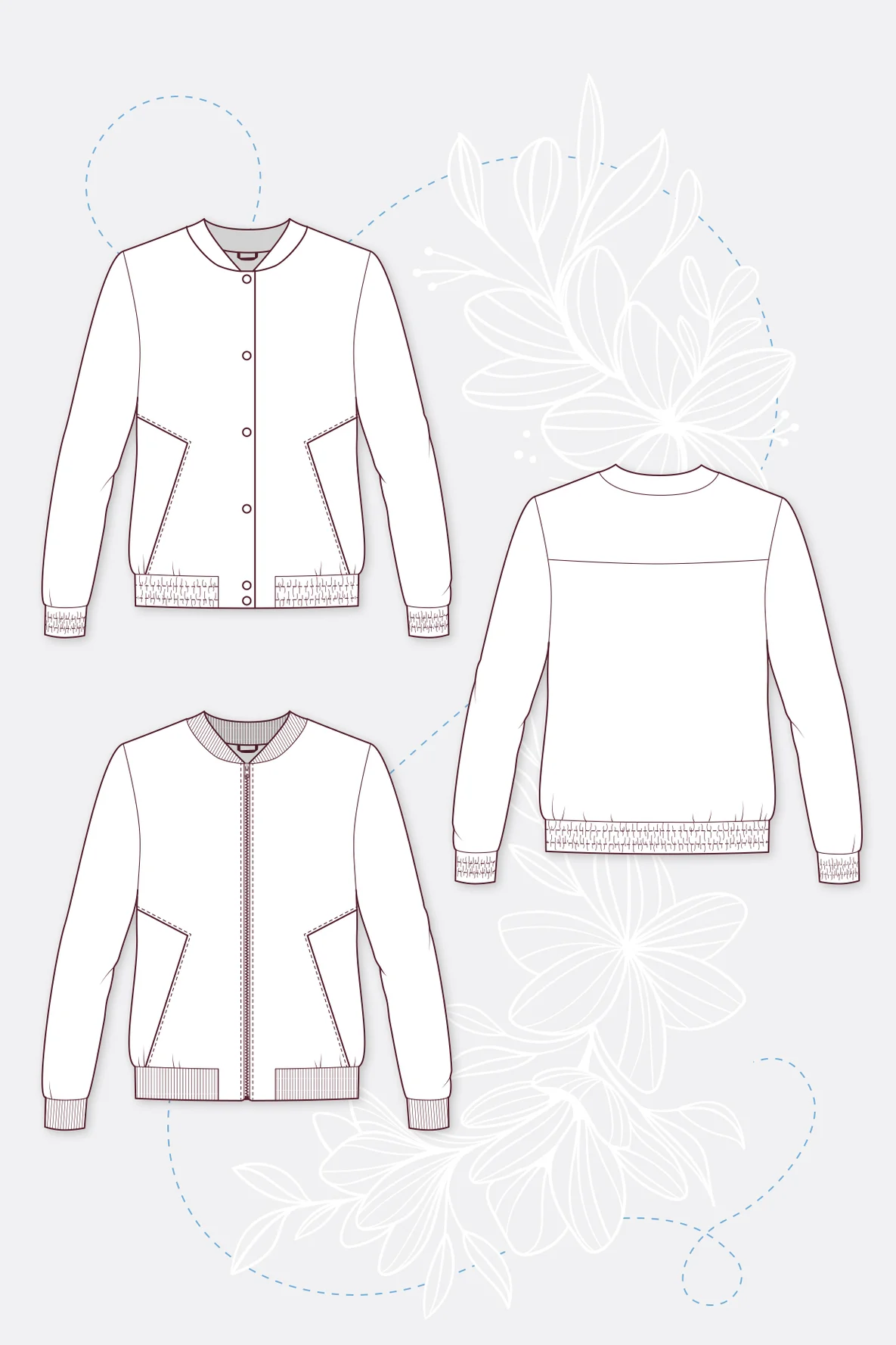 Schnittmuster Brooklyn Damen Blouson Jacke selber nähen