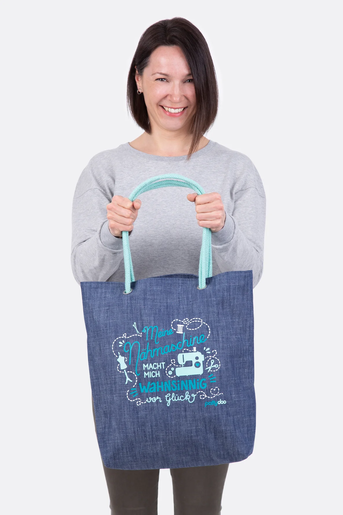 Plott Nähspruch Jeans Shopper Anleitung