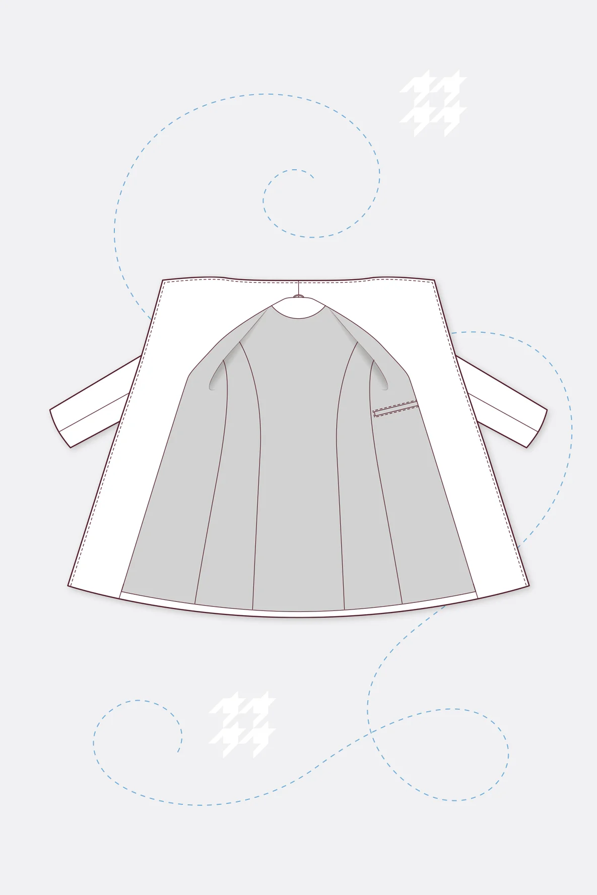 Schnittmuster Mantelfutter Ergänzung für Serena