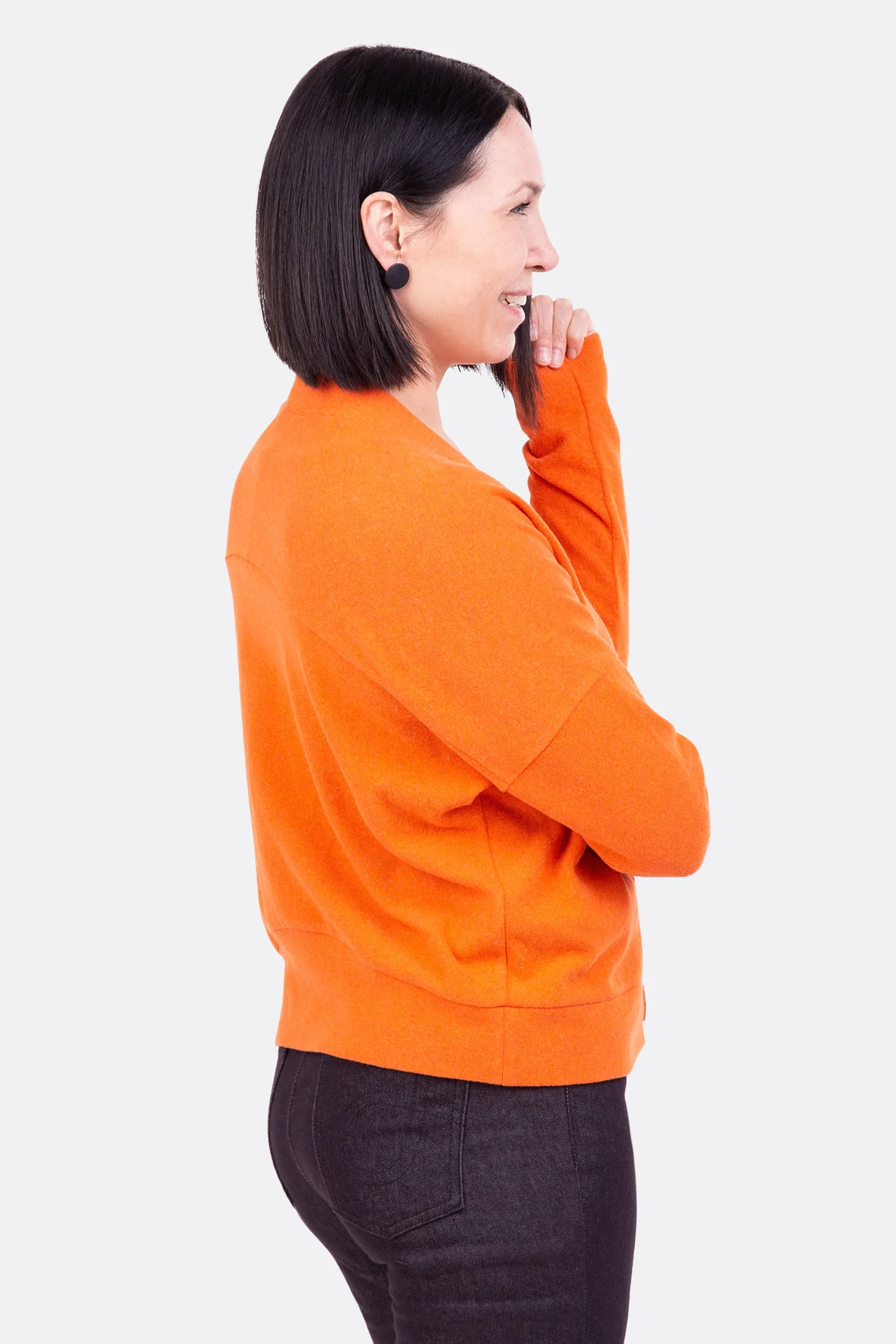 Nähanleitung Strickjacke mit überschnittenen Schultern selber nähen
