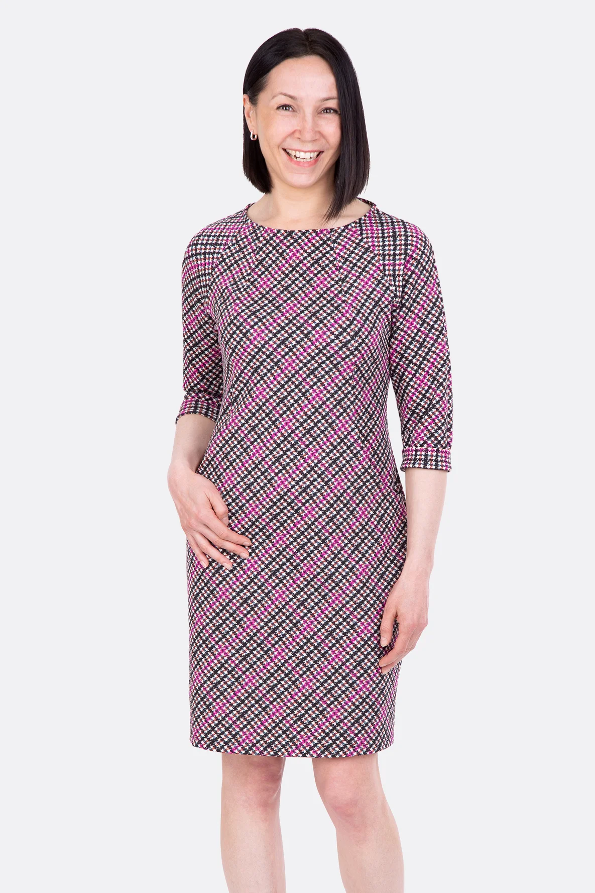 Schnittmuster Damenkleid tailliert Raglanärmel nähen