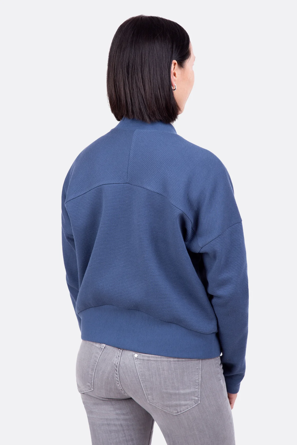 Schnittmuster für Strickjacke aus Waffeljersey nähen