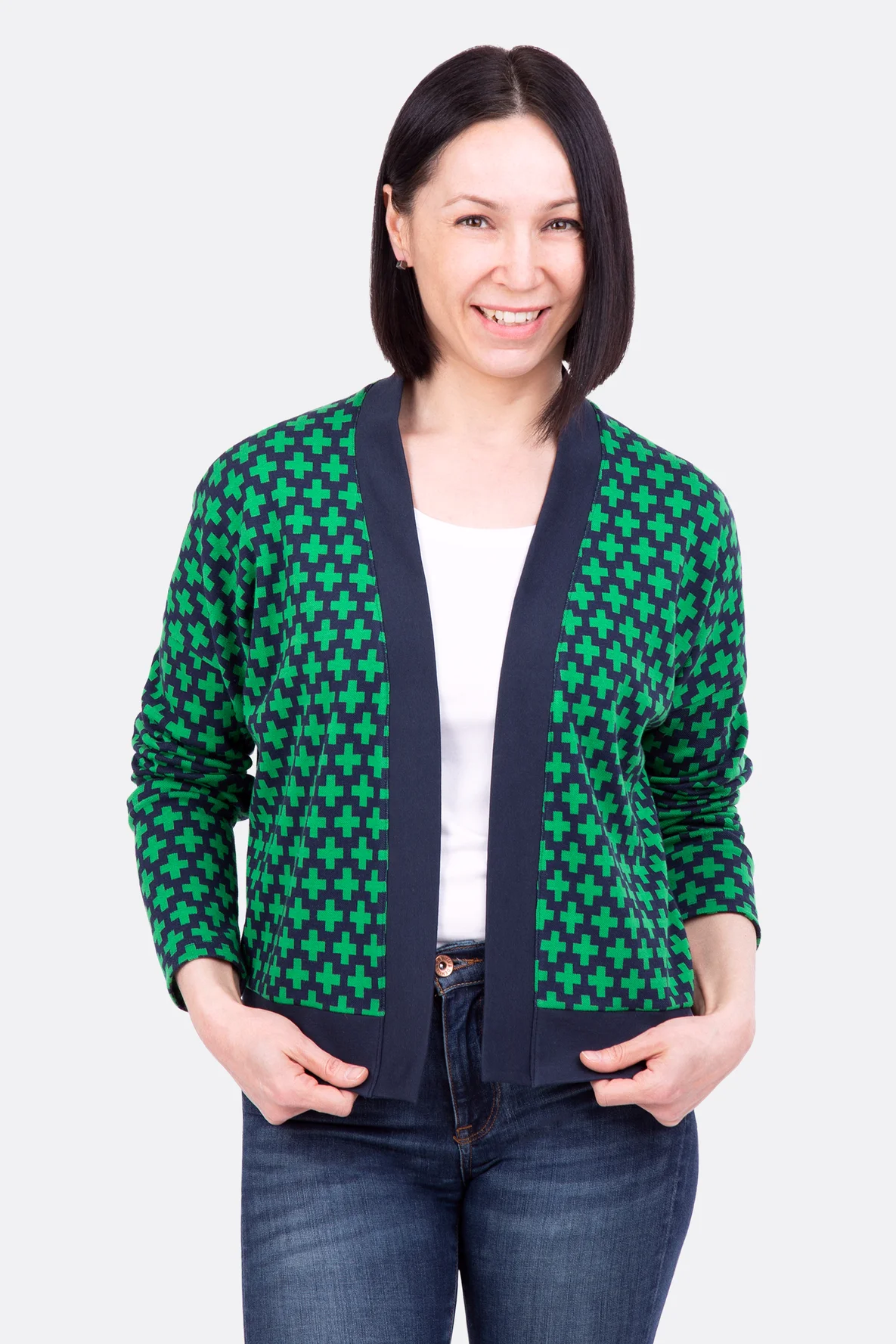 Schnittmuster für Strickjacke zum offen tragen selber nähen