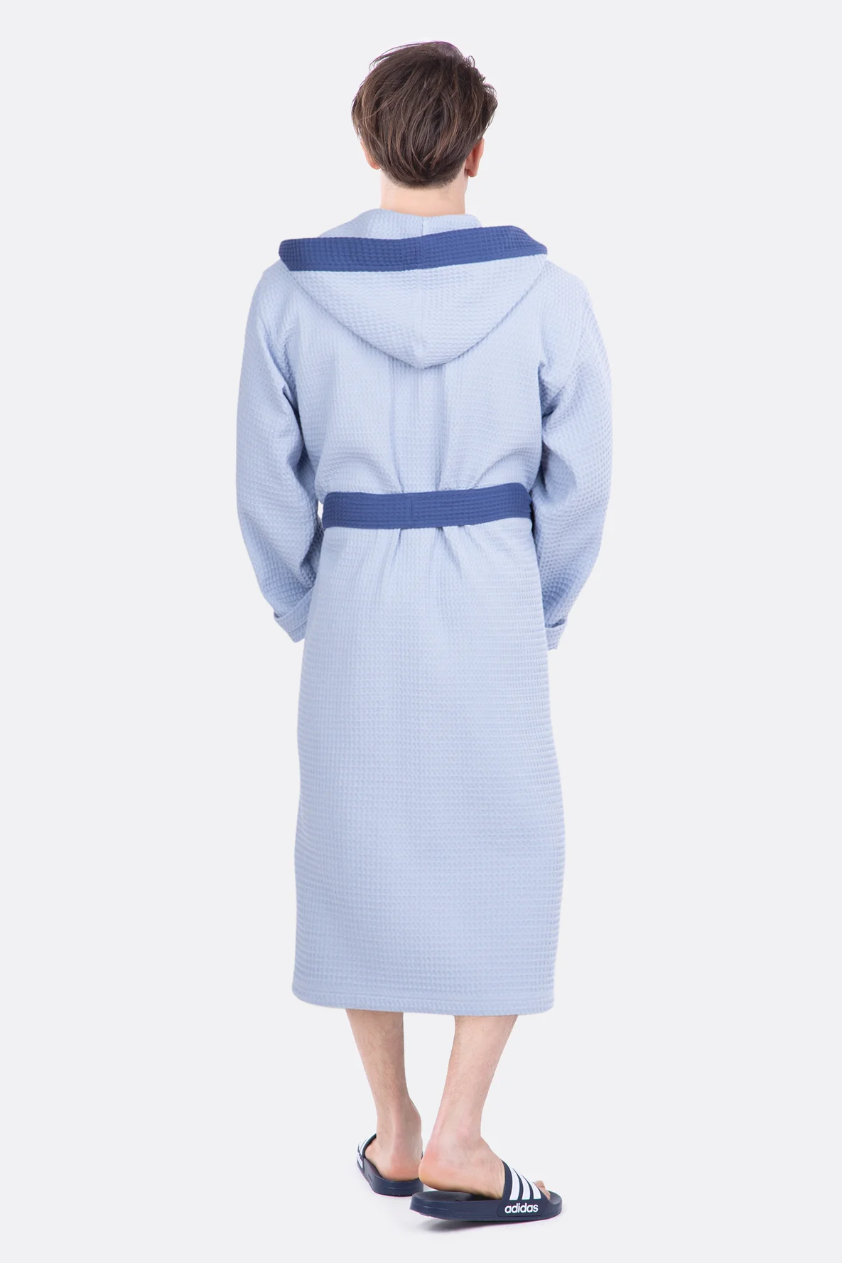 Herren Bademantel mit Kapuze selber nähen