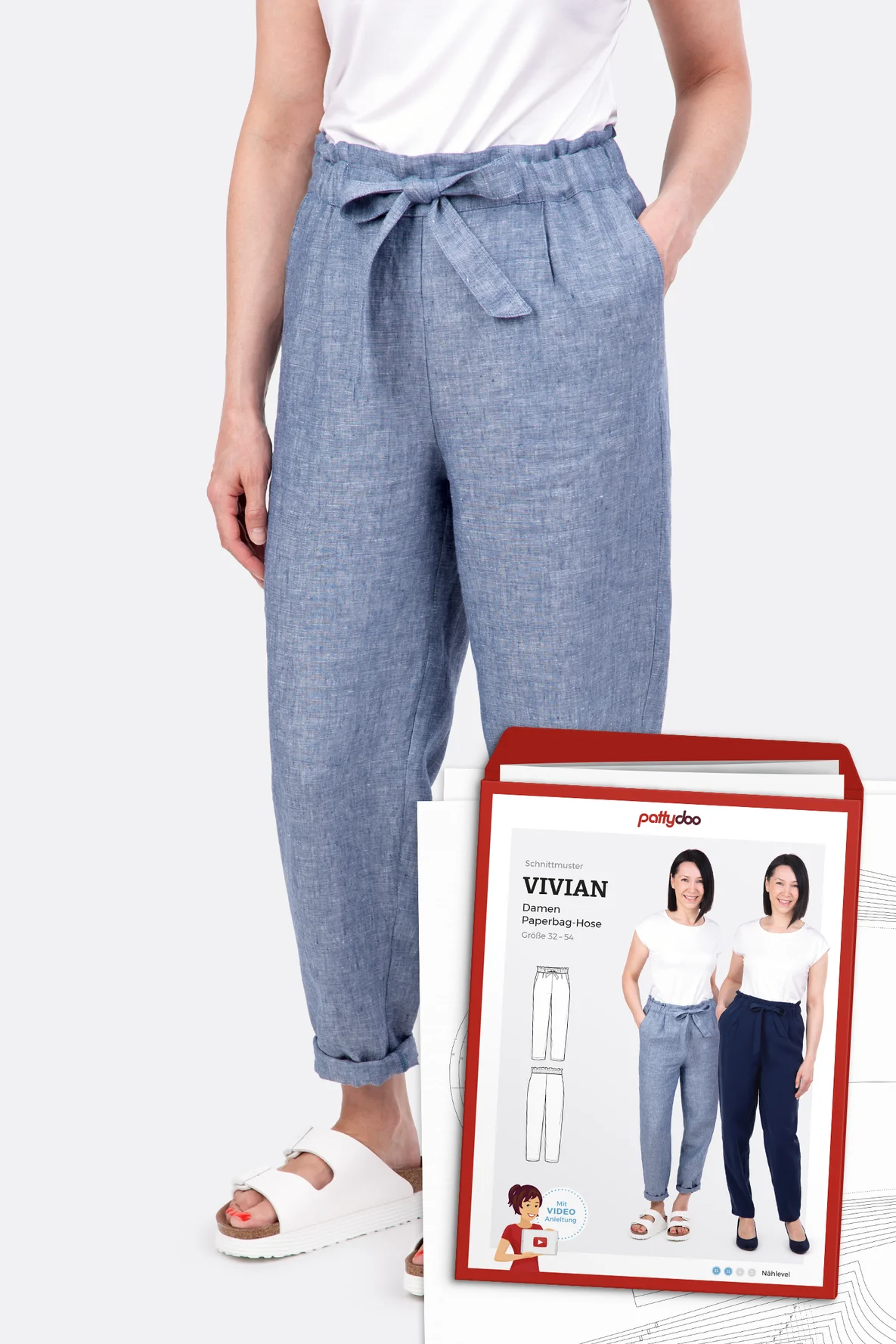 Papierschnittmuster Paperbag Hose Vivian