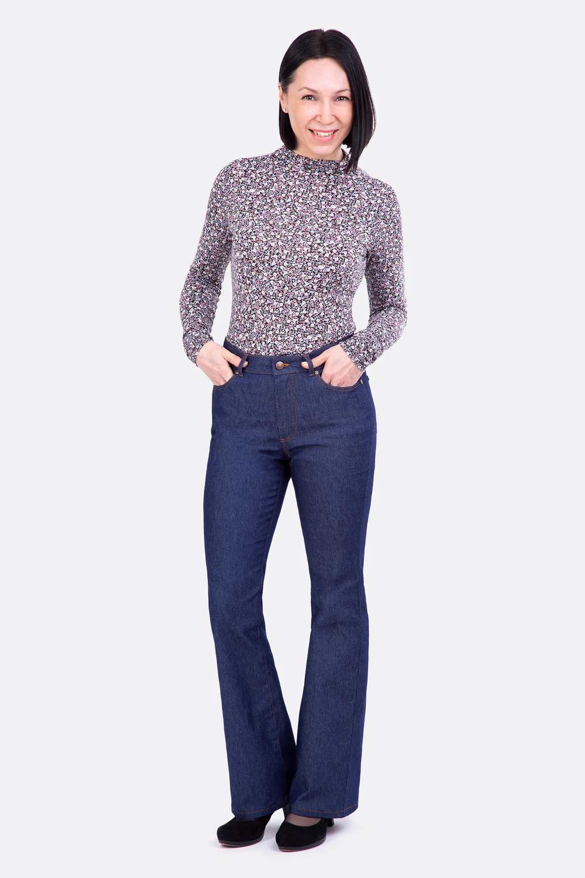 Schnittmuster Damenjeans Schlaghose selber nähen