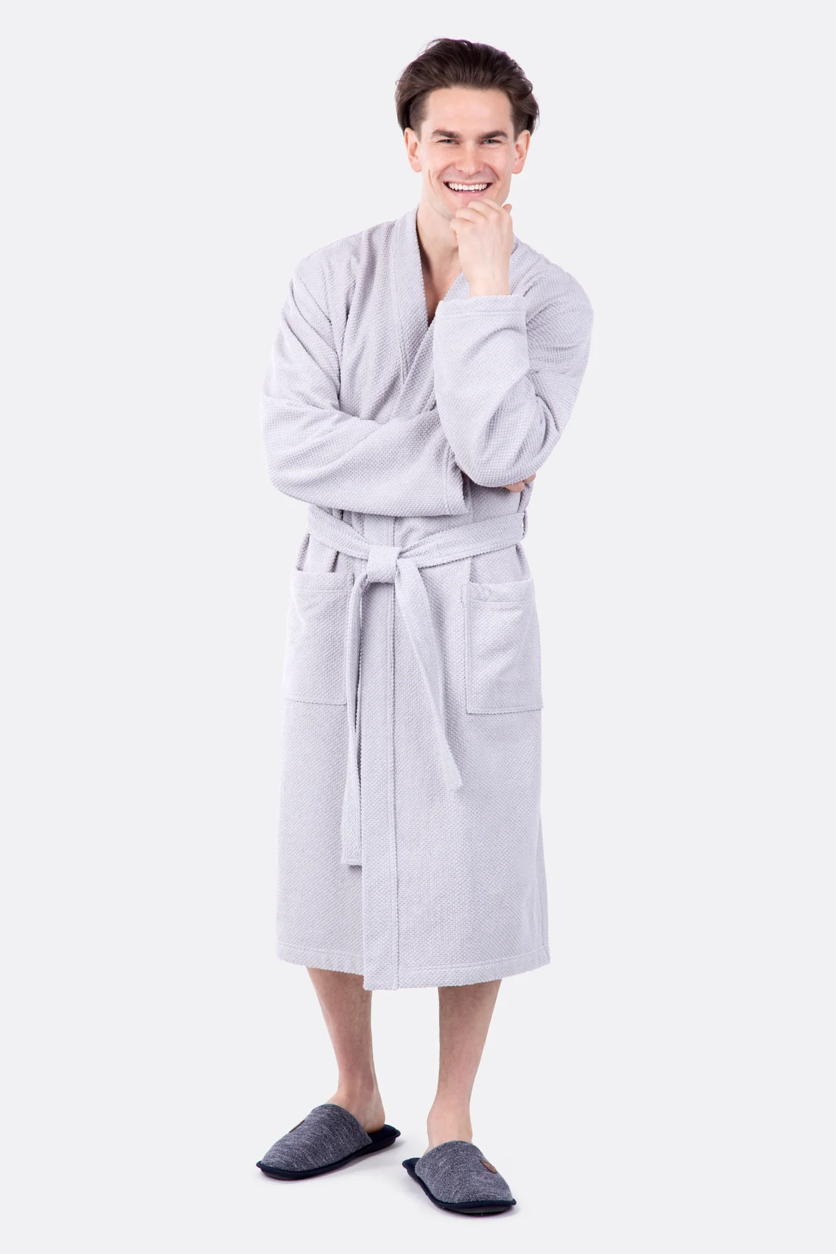 Schnittmuster Herren Bademantel aus Frottee Waffel Bebe nähen